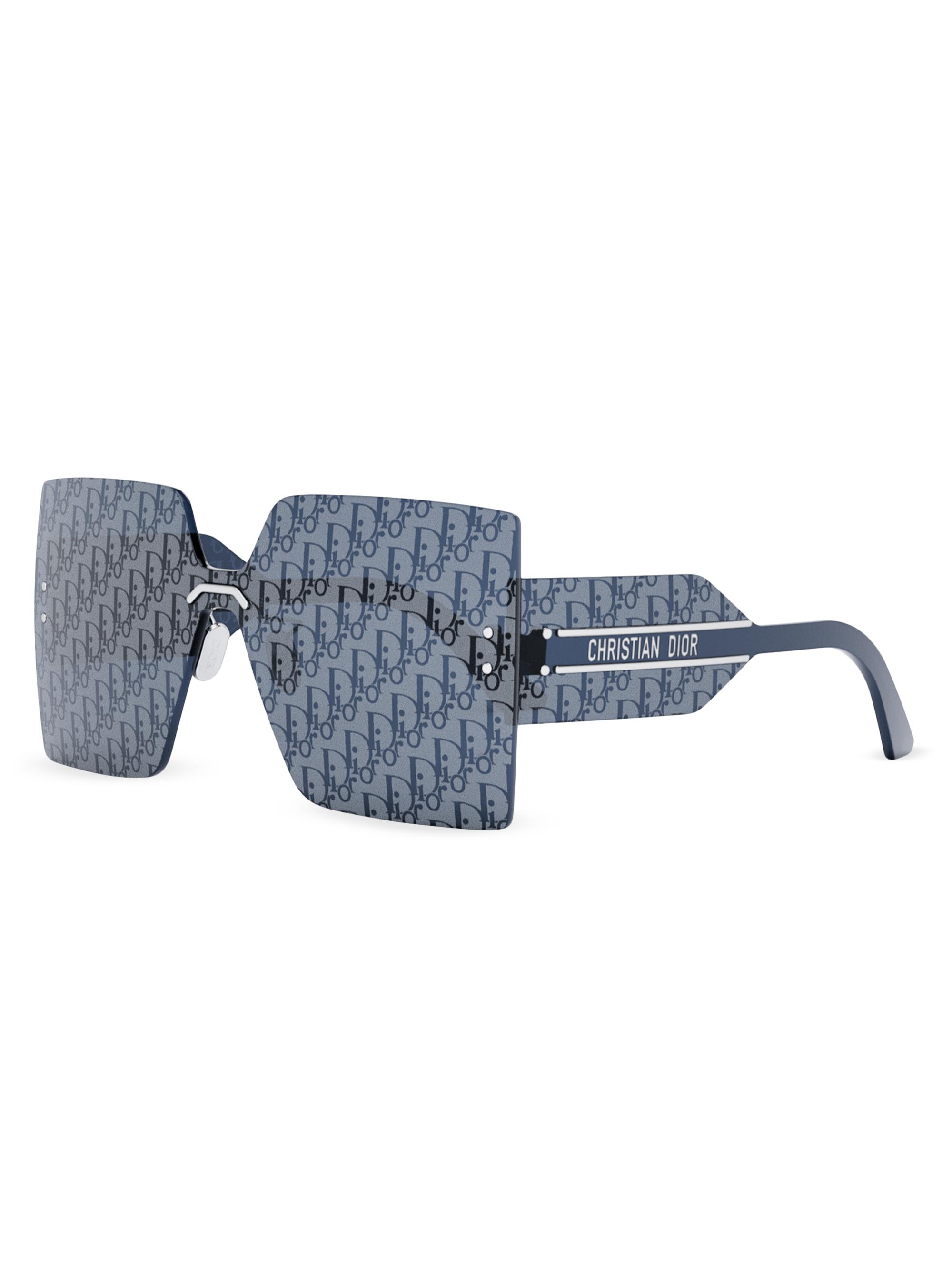 DIOR Women's DiorClub M5U Palladium Geometric Sunglasses - Blue Smoke