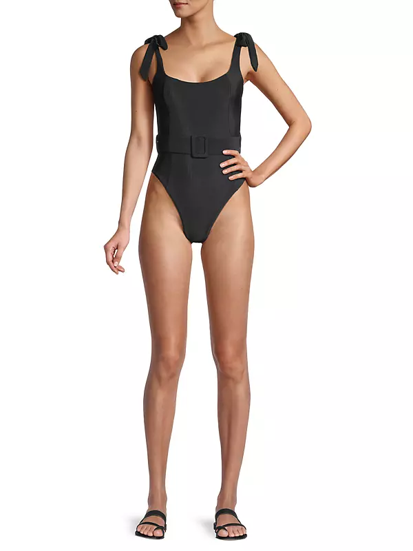 Beach Bound Ribbed One-Piece Swimsuit- Black – The Pulse Boutique