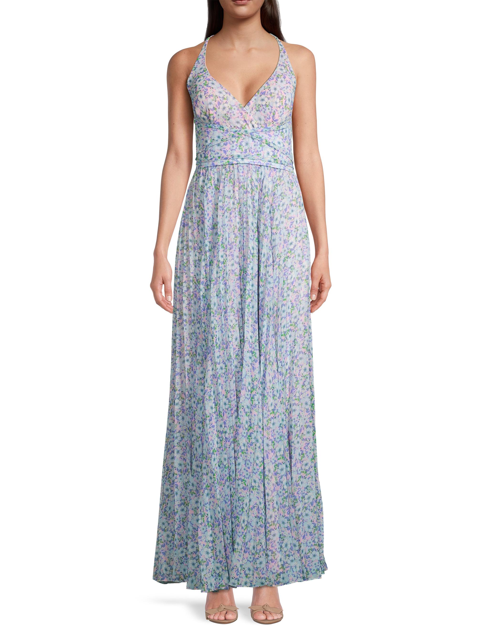 Laundry by Shelli Segal Floral Pleated Chiffon Maxi Dress | Saks Fifth  Avenue