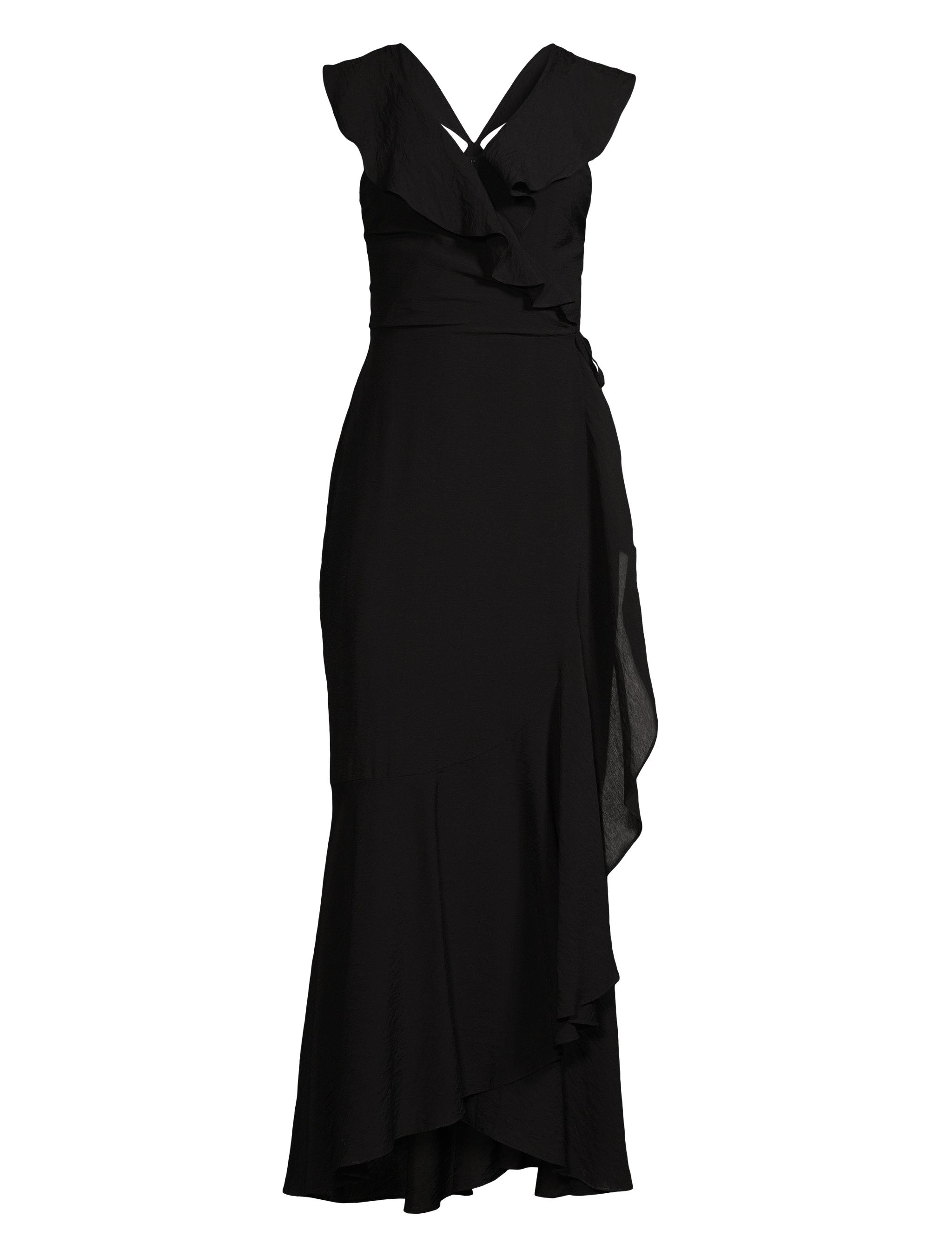 Laundry by Shelli Segal Women's Flutter Fishtail Maxi Dress - Black