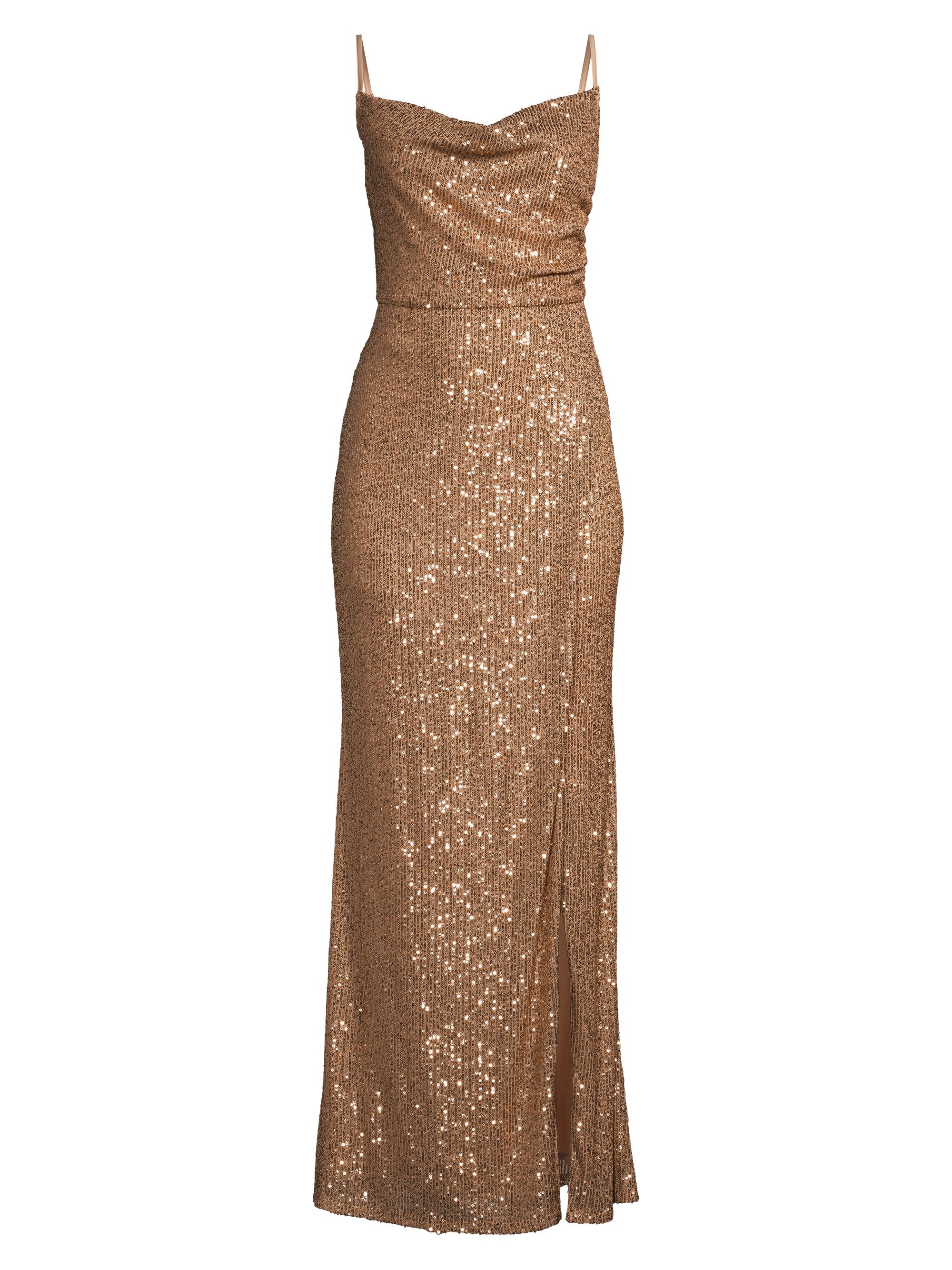 Laundry by Shelli Segal Women's Sequined Cowlneck Gown - Gold