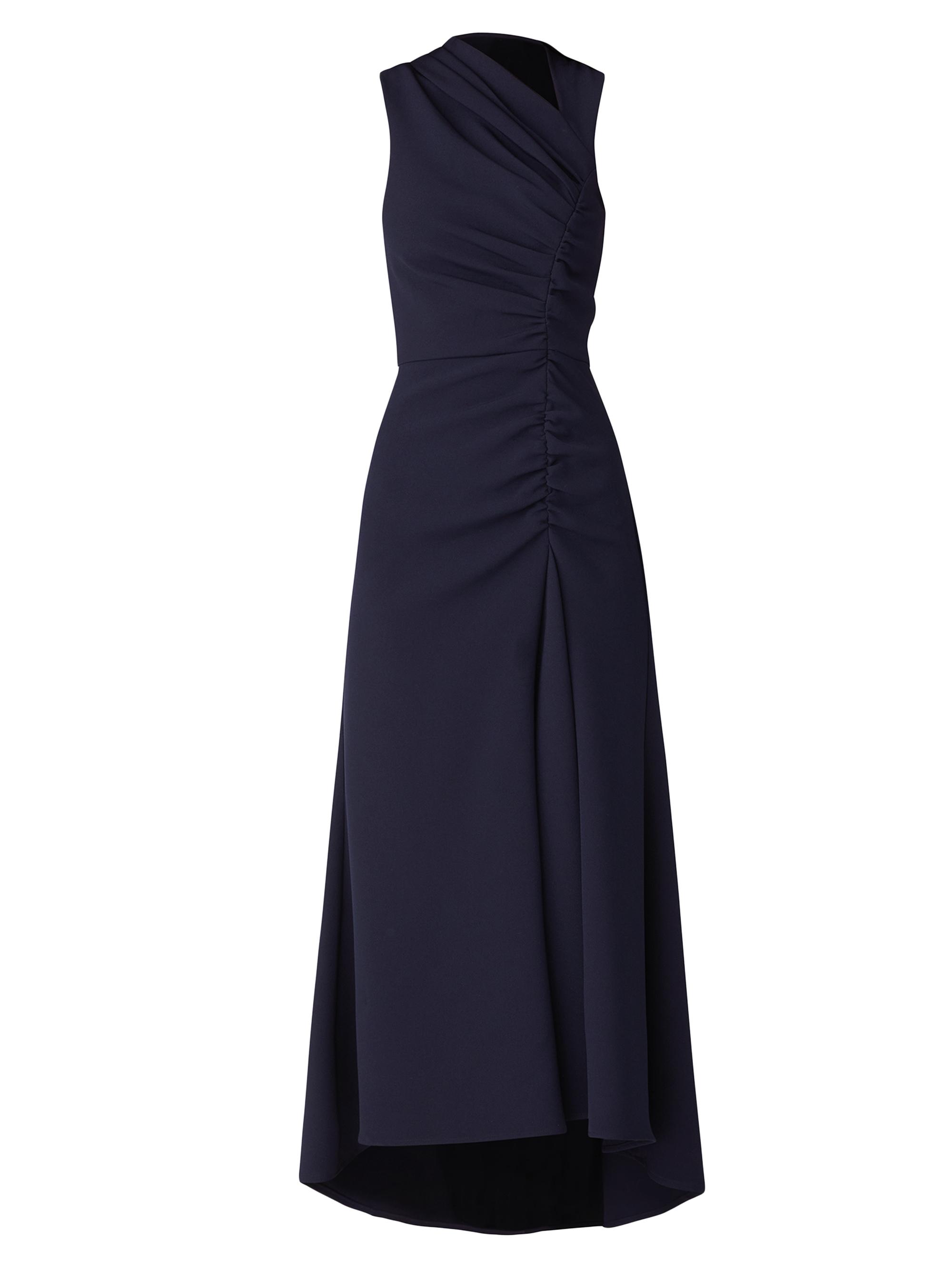 Shoshanna Women's Jones Ruched High-Low Maxi Dress - Navy