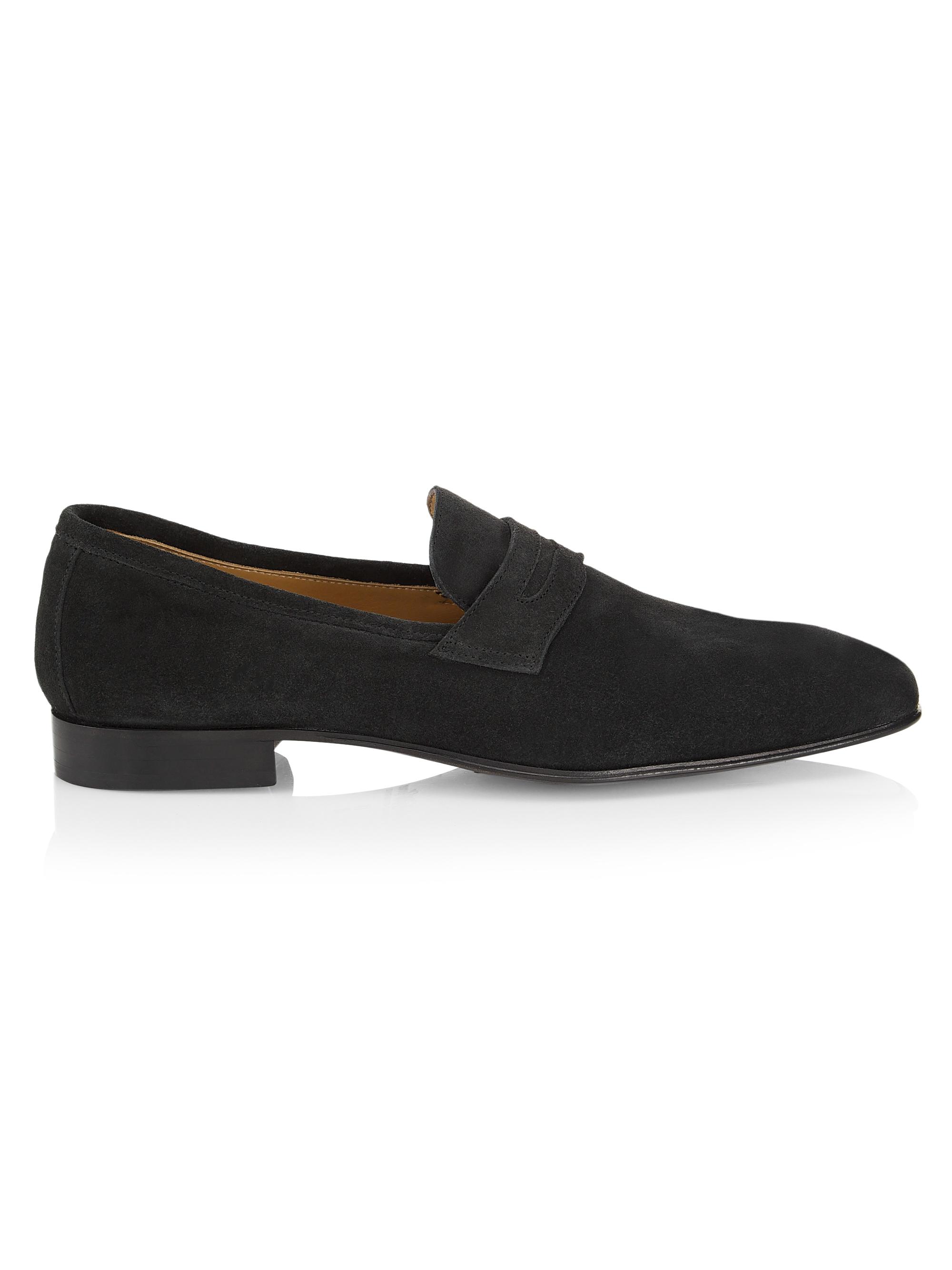 Saks Fifth Avenue Men's COLLECTION Suede Penny Loafers - Gunmetal
