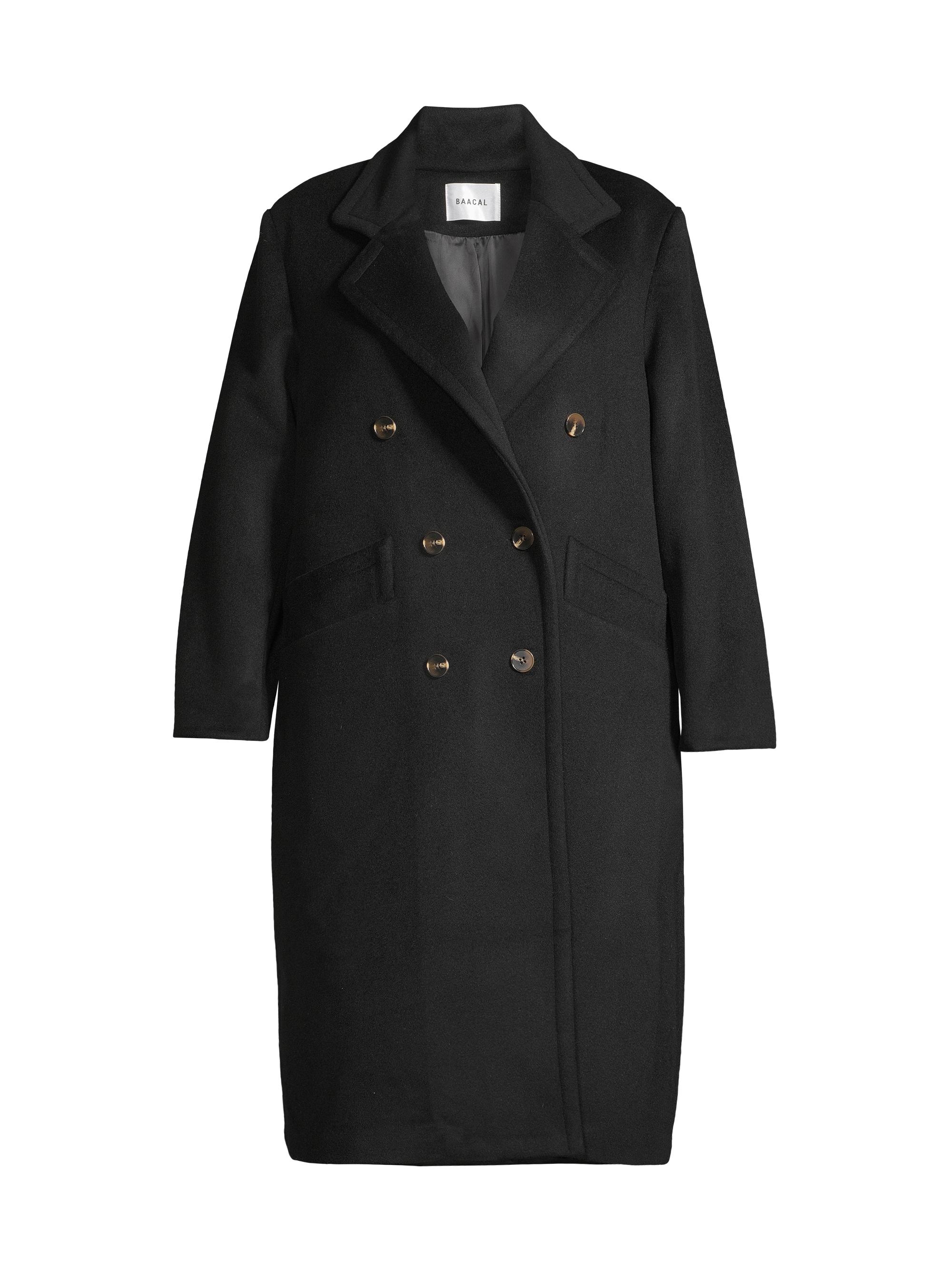 Baacal Women's Double-Breasted Car Coat - Black