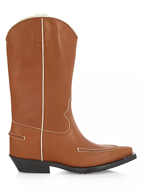 Shop Chloé Nellie Texan Leather Boots