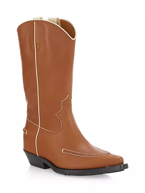 Shop Chloé Nellie Texan Leather Boots