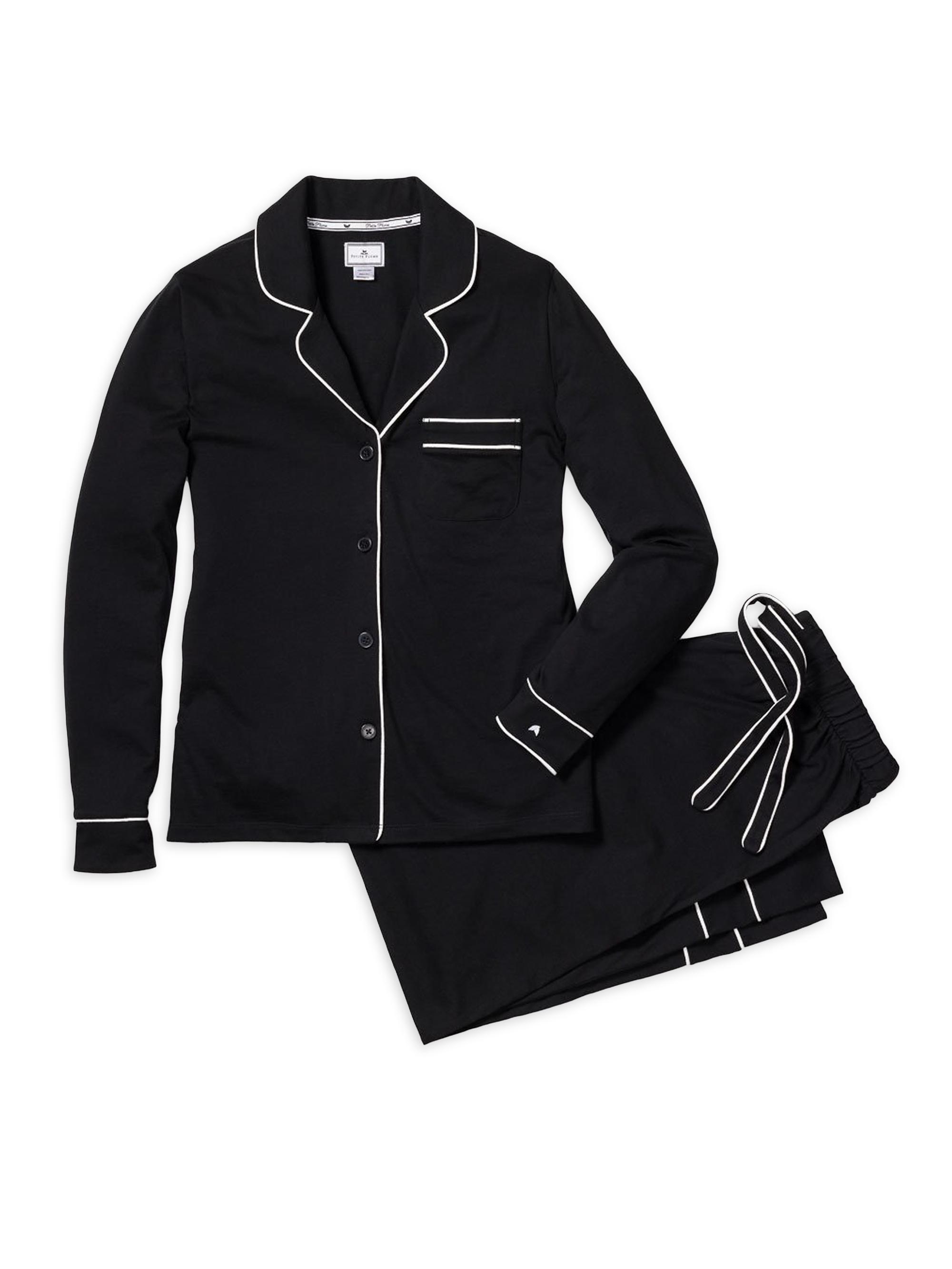 Petite Plume 2-Piece Astaire Pajama Set - Black