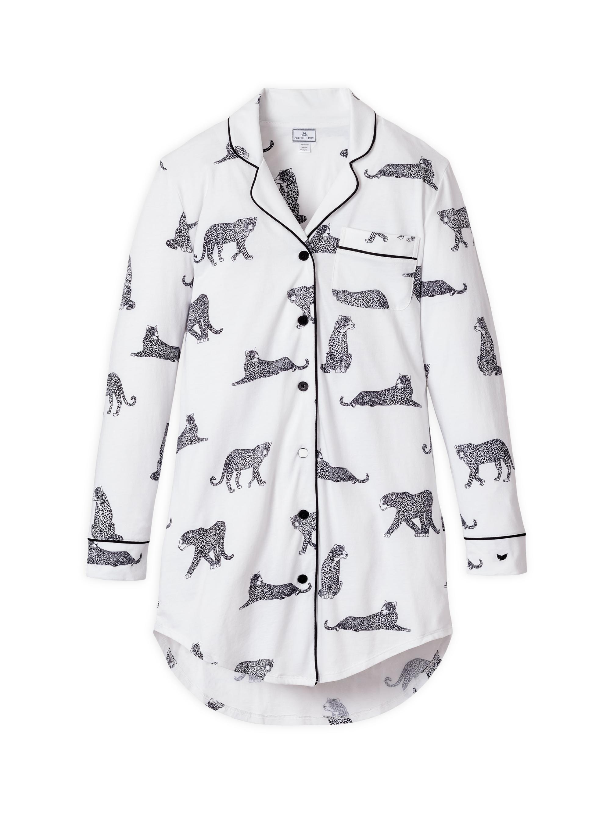 Petite Plume Panthère De Paris Nightshirt - White