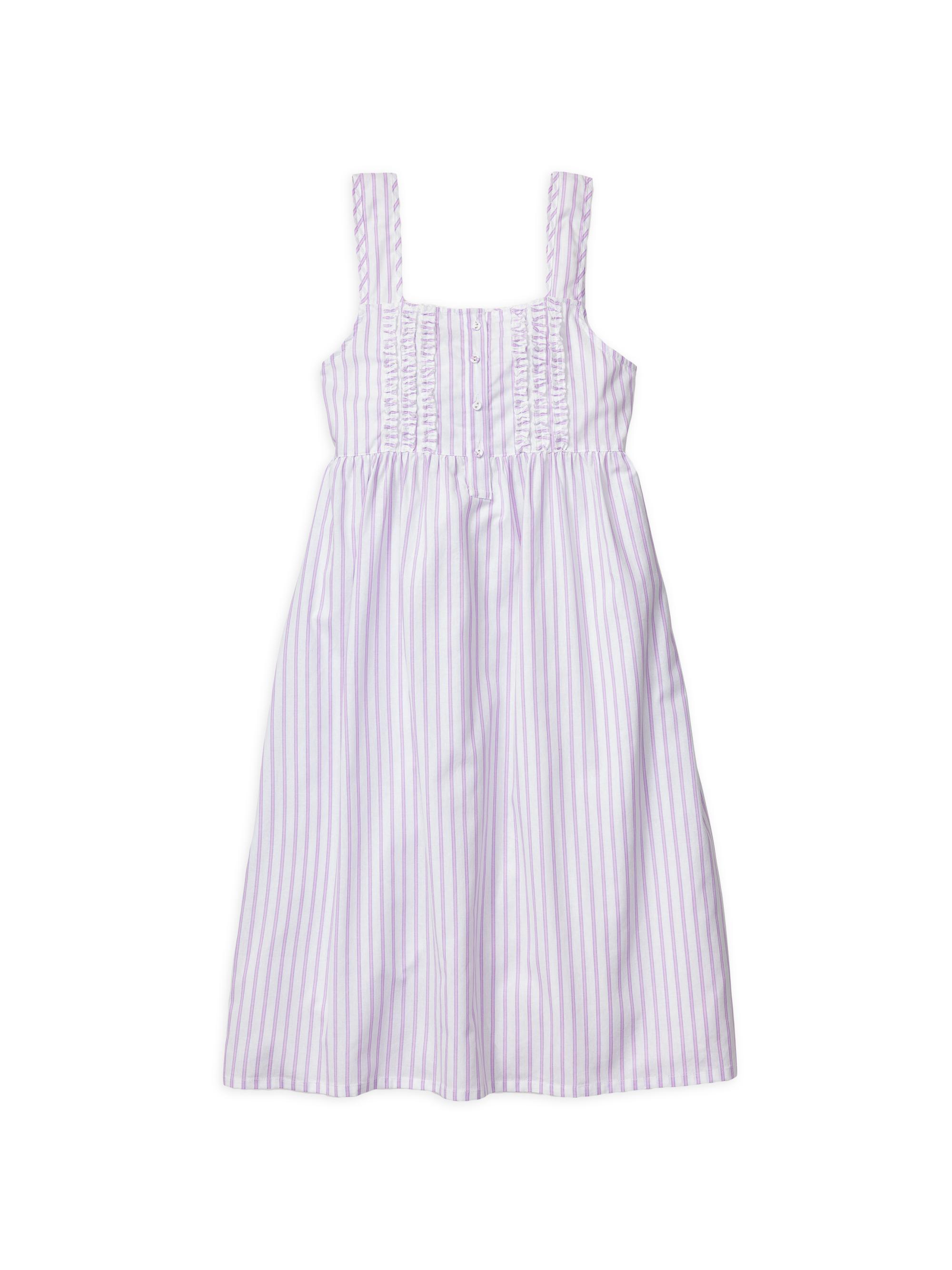 Petite Plume French Ticking Charlotte Nightgown - White