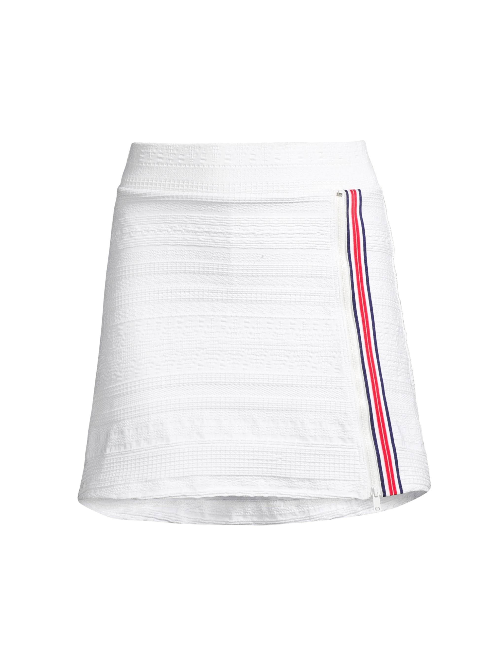 L'Etoile Sport Women's Textured Side-Zip Skort - White