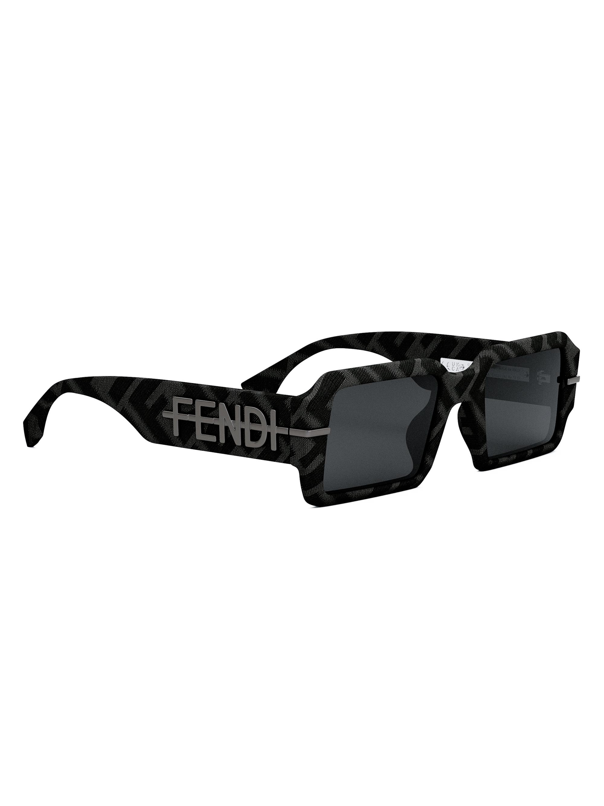 Fendi Fendigraphy 52MM Rectangular Sunglasses | Saks Fifth Avenue