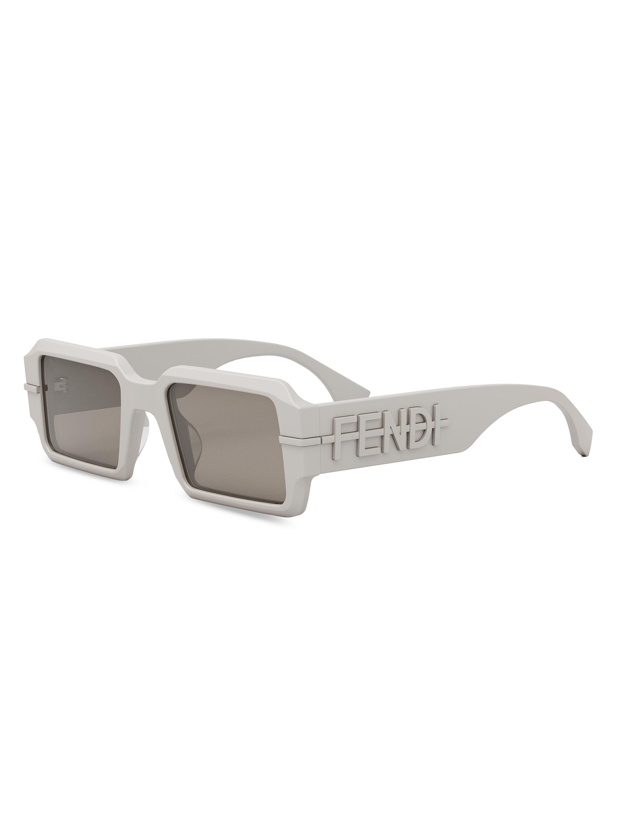 Fendi Women's graphy 52MM Rectangular Sunglasses - Grey