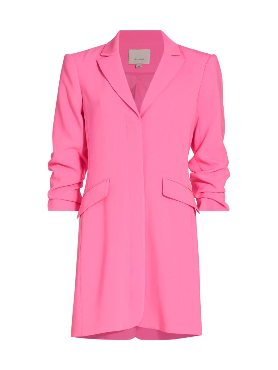 Cinq à Sept Joel Ruched Blazer Minidress | Saks Fifth Avenue
