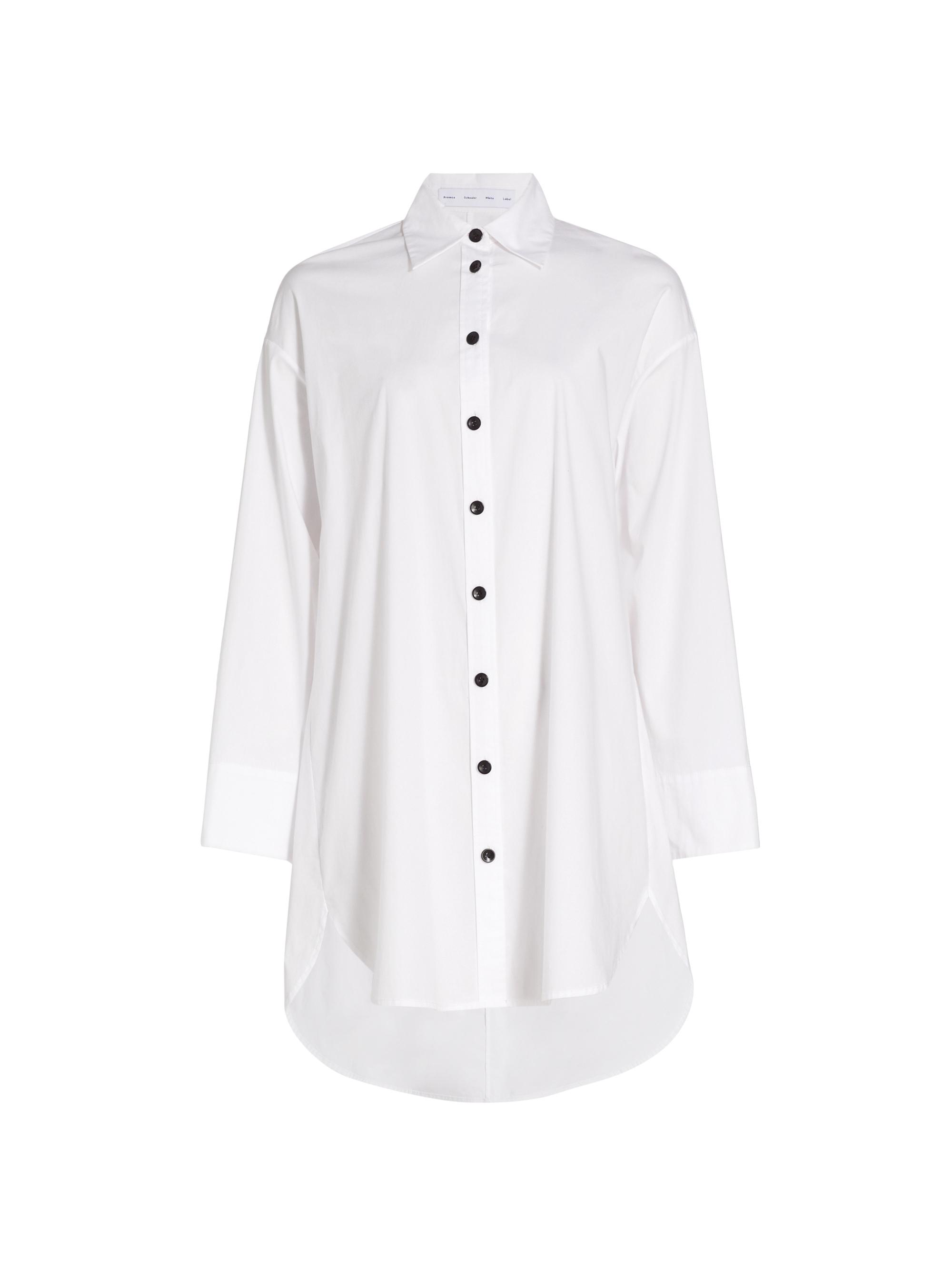 Proenza Schouler White Label Women's Cotton Poplin Mini Shirtdress - Off White