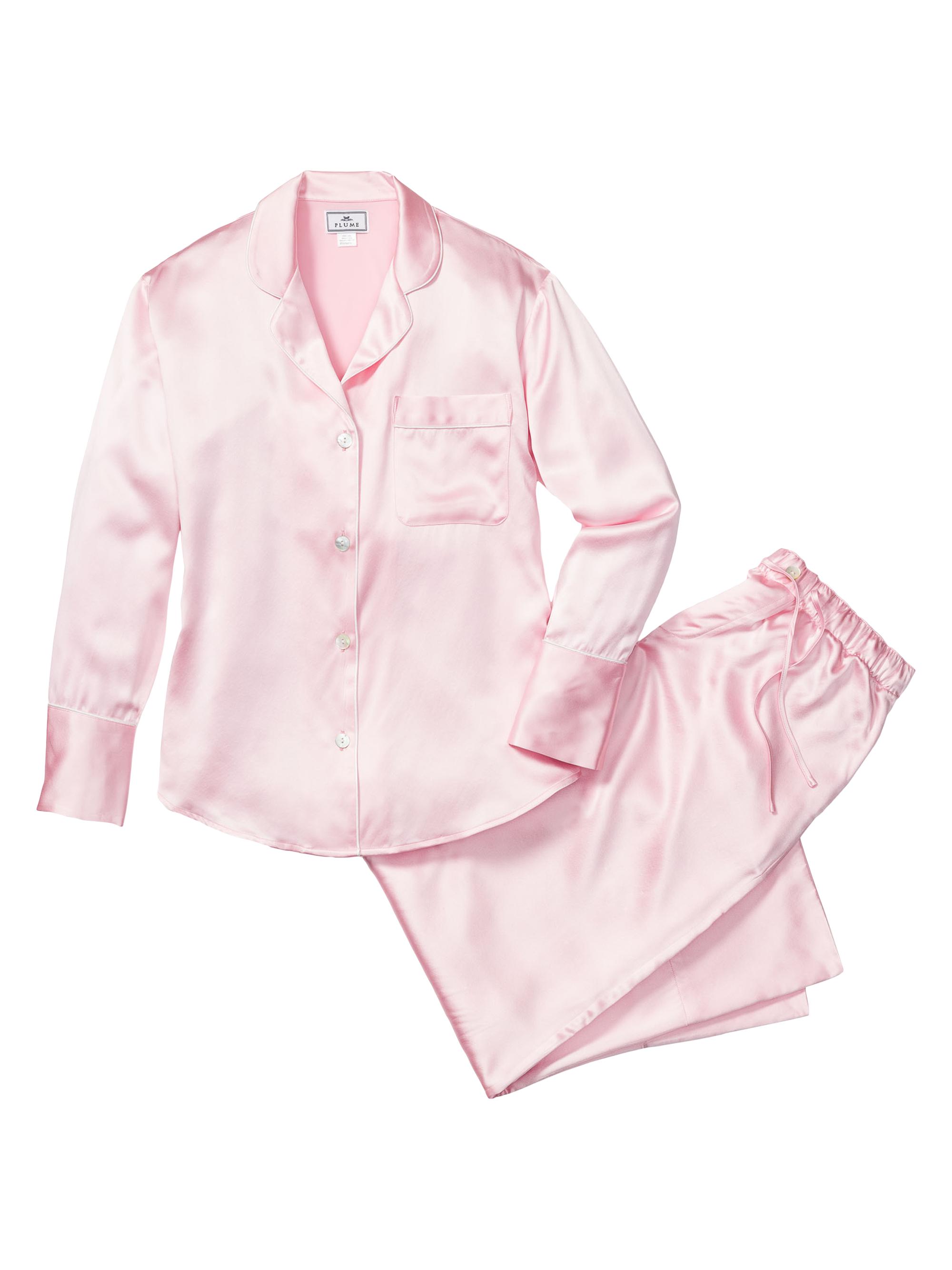 Petite Plume Silk Pajama Set - Pink