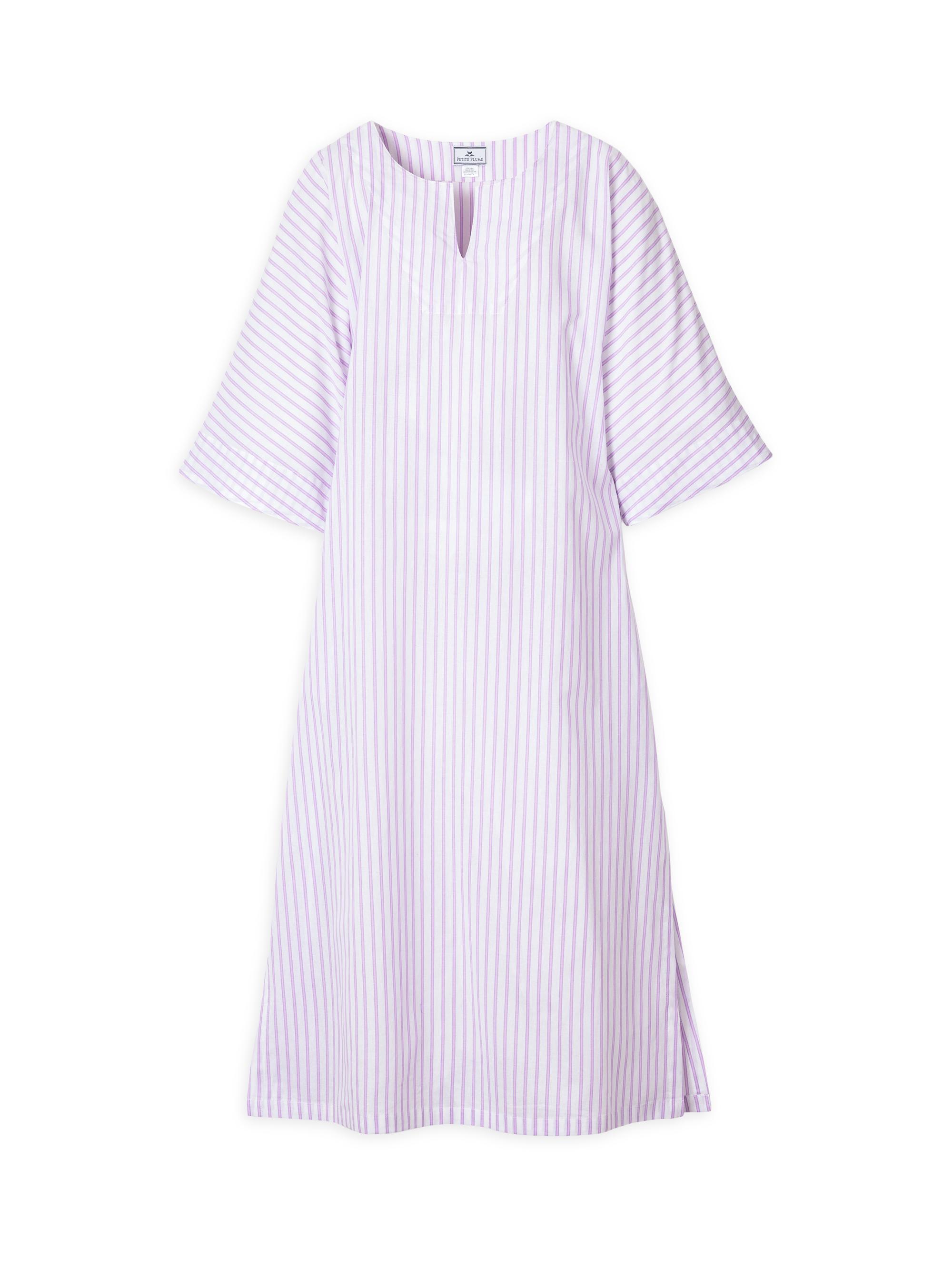 Petite Plume French Ticking Caftan - White