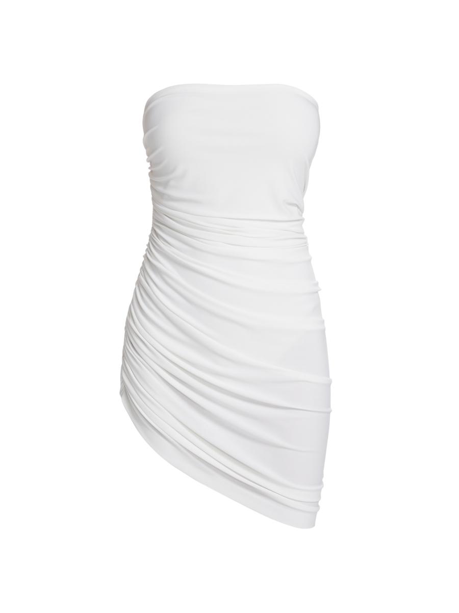 Norma Kamali Diana Draped Strapless Minidress | Saks Fifth