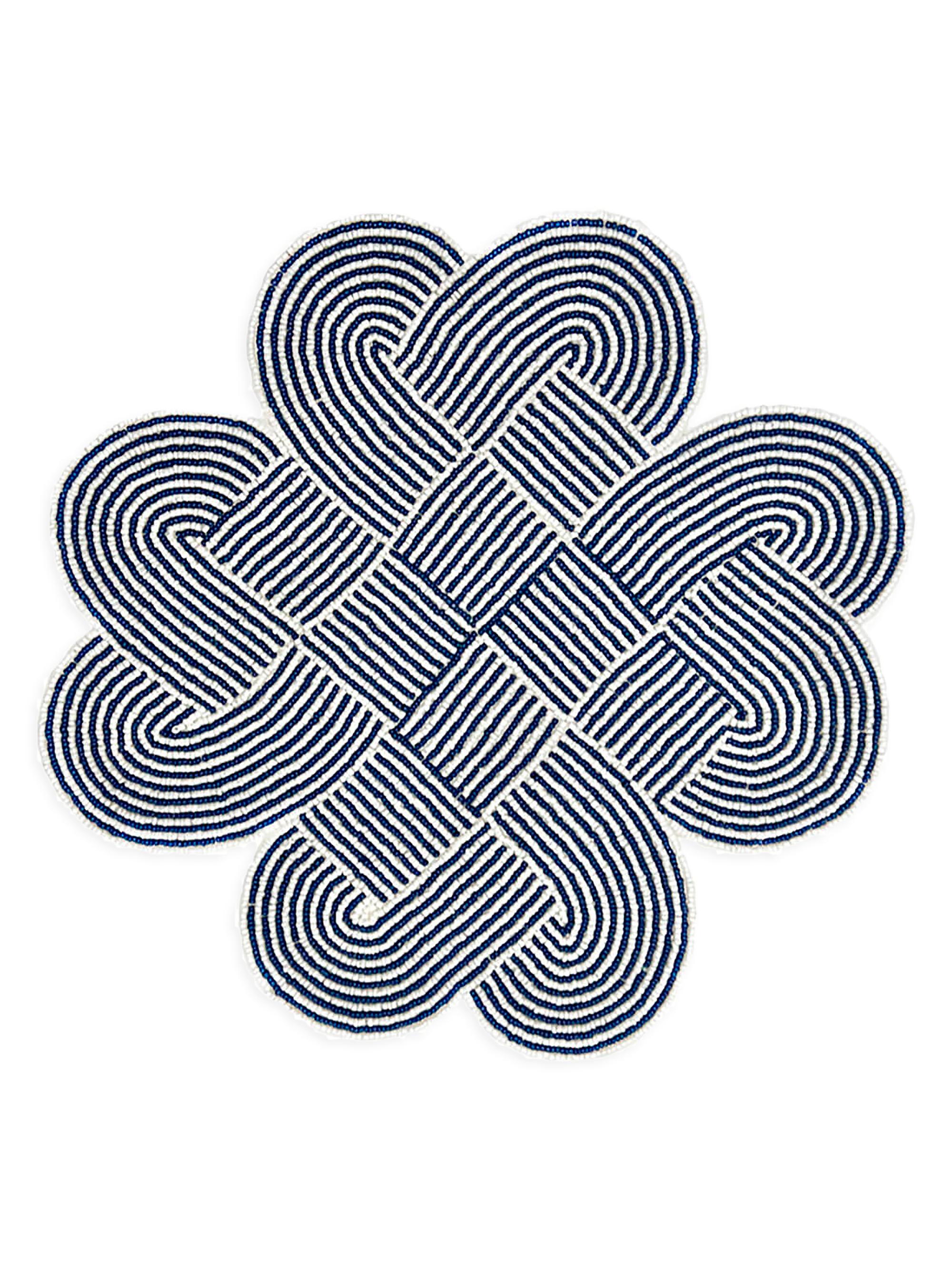 Von Gern Home Knot Placemats Set of 2 - Navy Blue