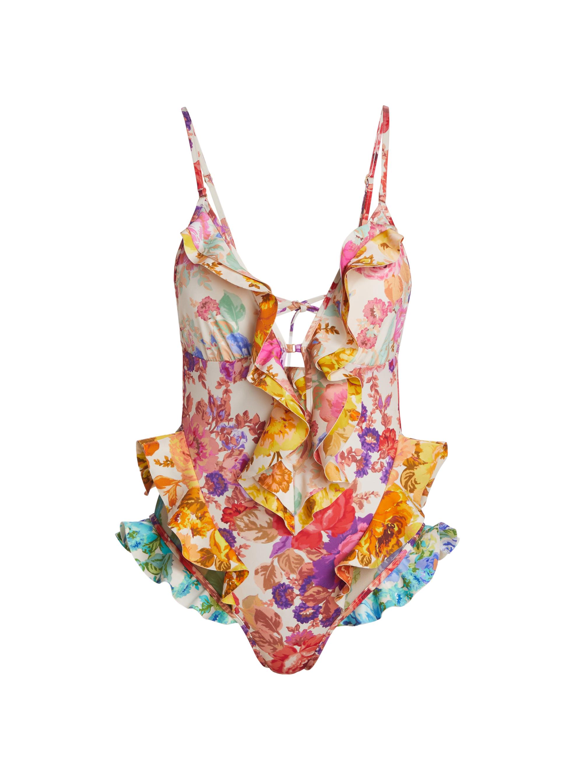 ローブドフルールLacy zip swim wear ローブドフルール Lacy zip swim wear ローブドフルールLacy zip