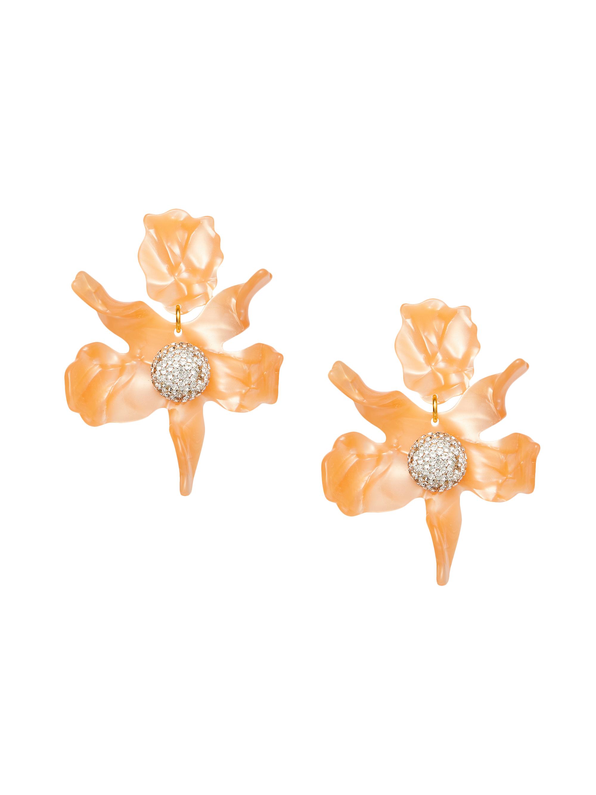 Lele Sadoughi Women's Crystal Lily 14K Gold-Plate, Acetate & Crystal Drop Earrings - Shell Pink