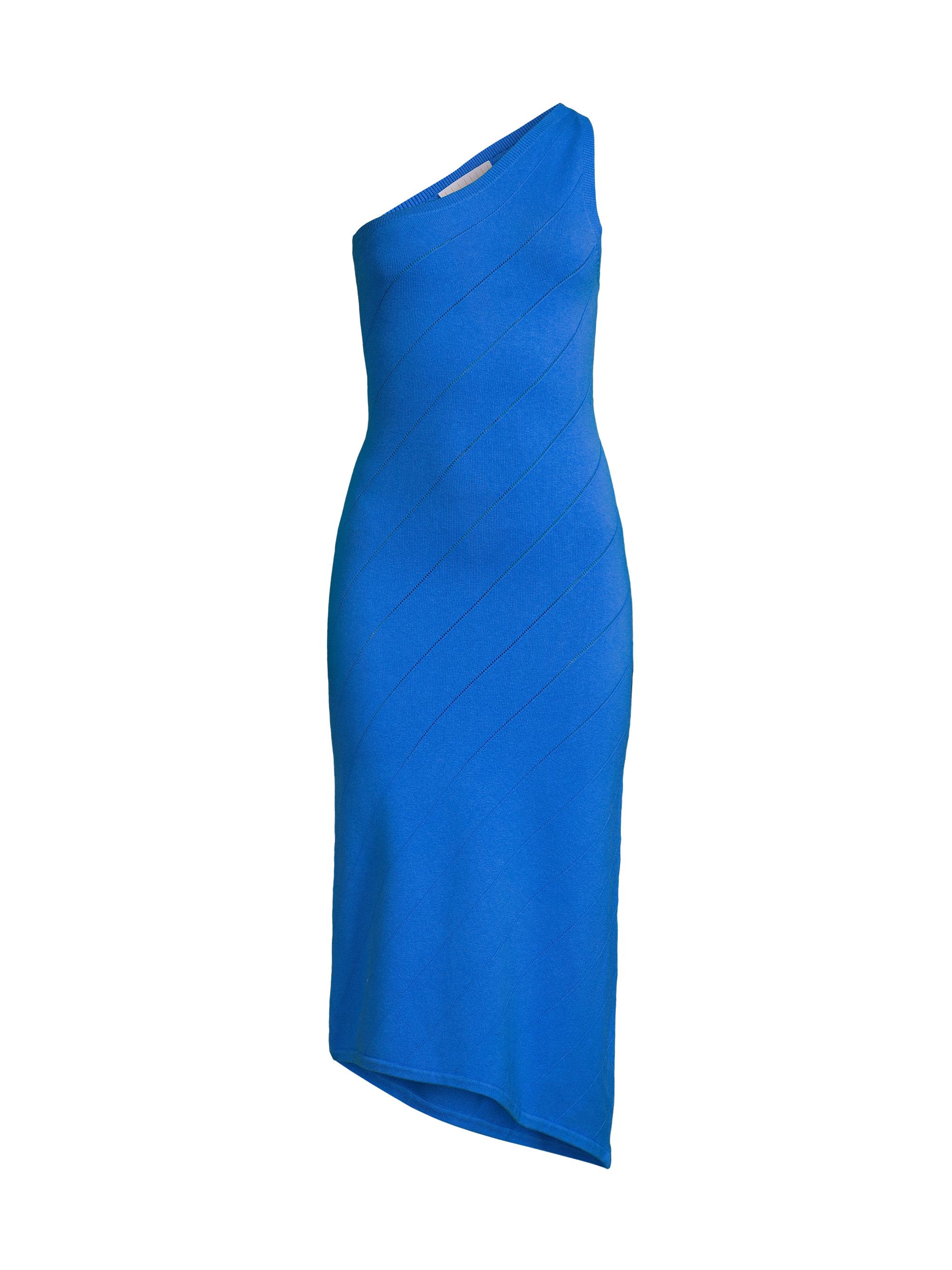 Victor Glemaud Women's Asymmetric Pointelle Midi-Dress - Blue