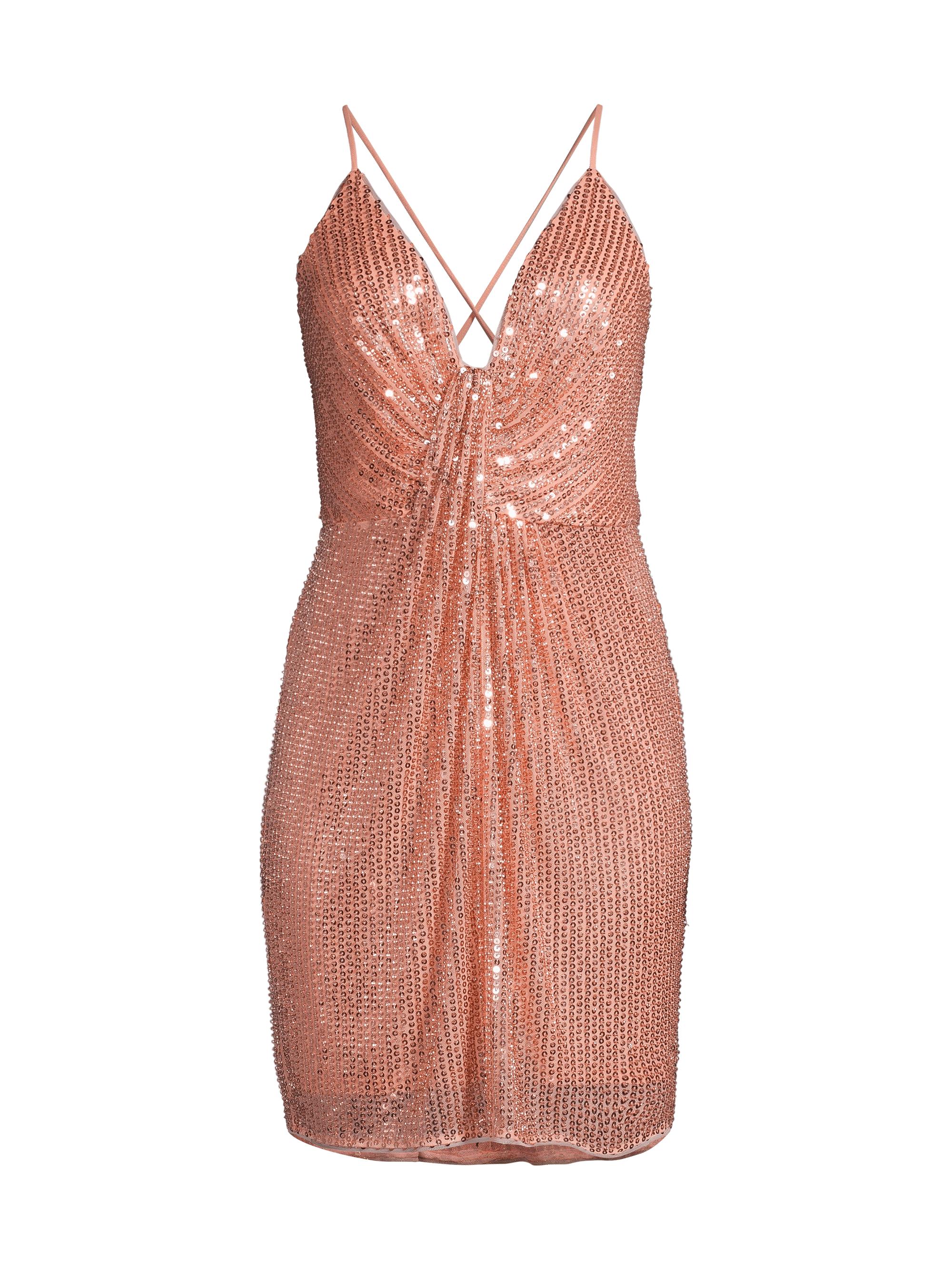 Liv Foster Women's Draped Embellished Minidress - Rosy Peach