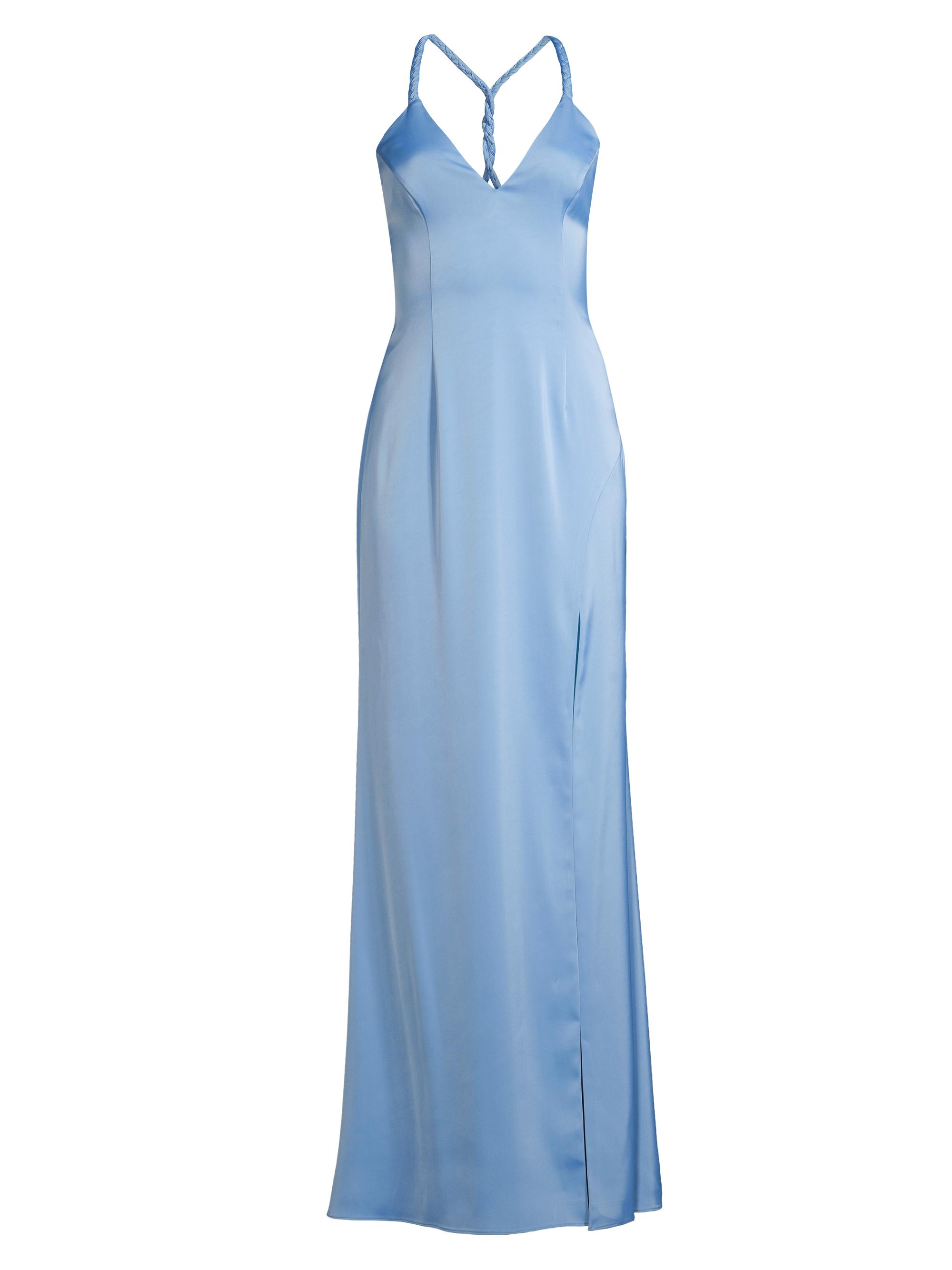 Liv Foster Women's Braided Satin Gown - Airforce