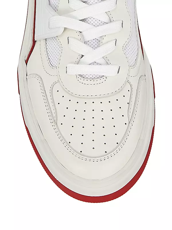 Christian Louboutin Women's Astroloubi Leather Low-top Sneakers - White - Size 8