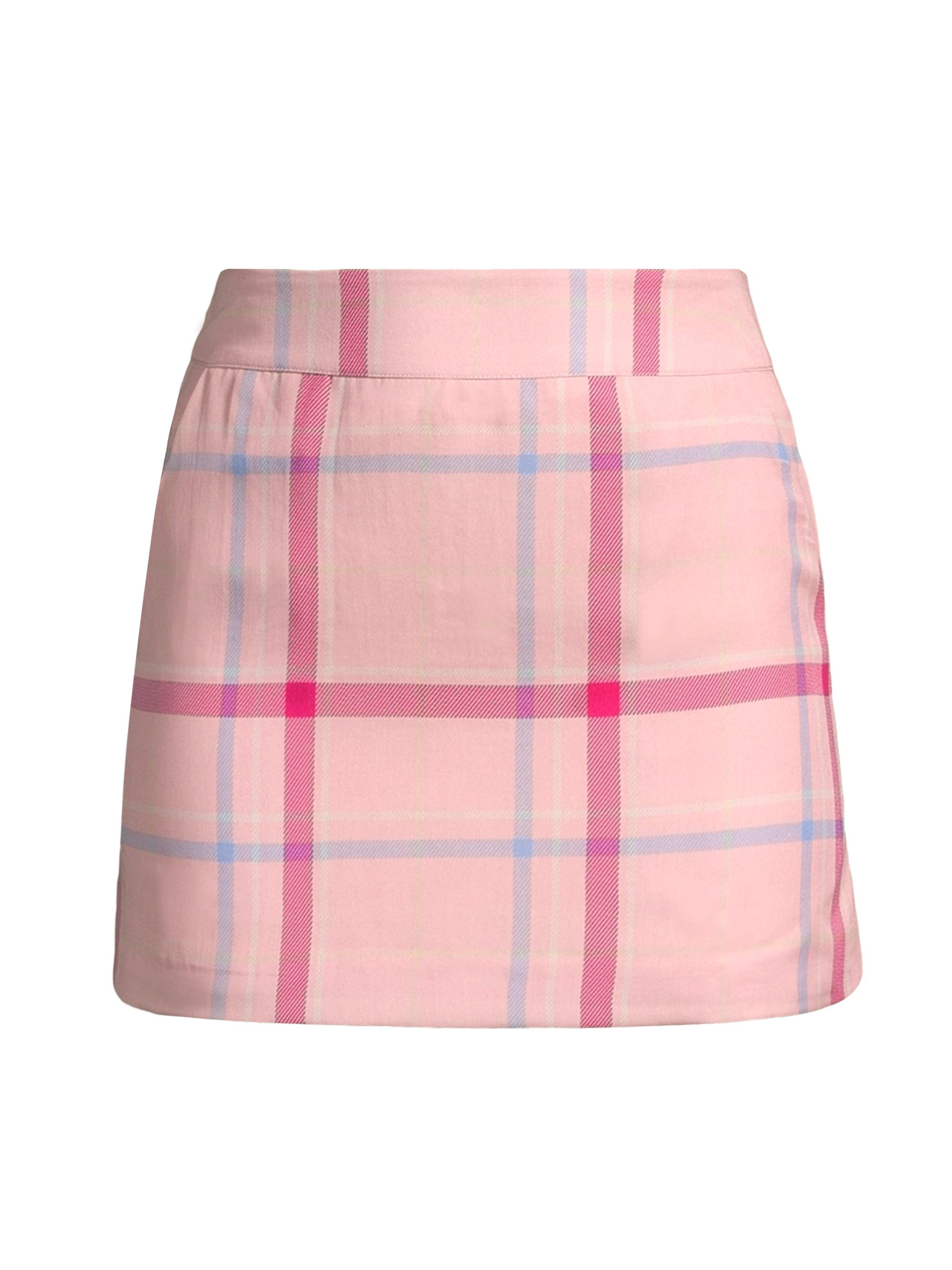 Undra Celeste Women's Plaid Miniskirt - Blush Plaid
