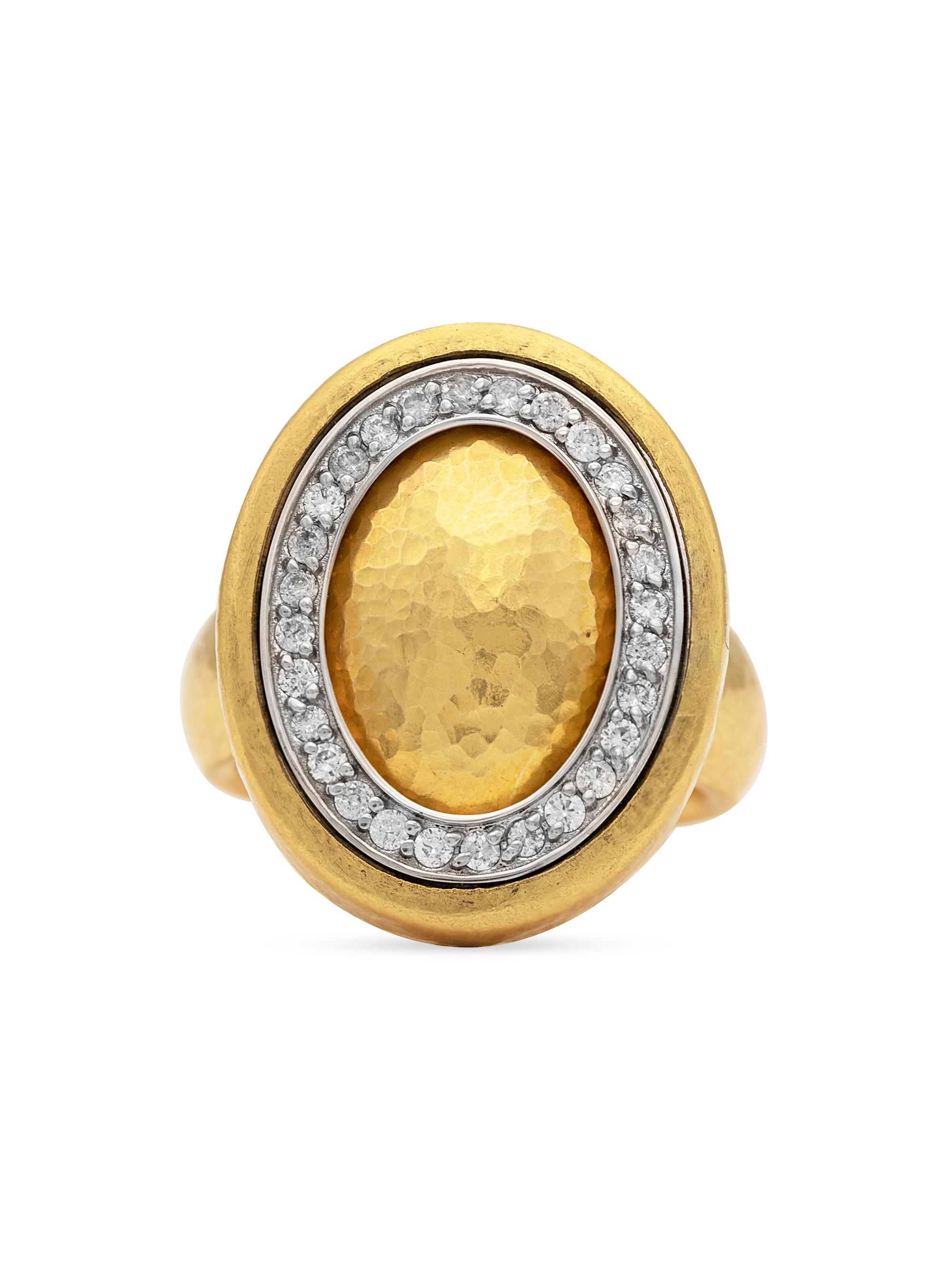 Gurhan Women's Amulet 24K Yellow Gold, 18K White Gold & 0.45 TCW Diamond Cocktail Ring - Yellow Gold