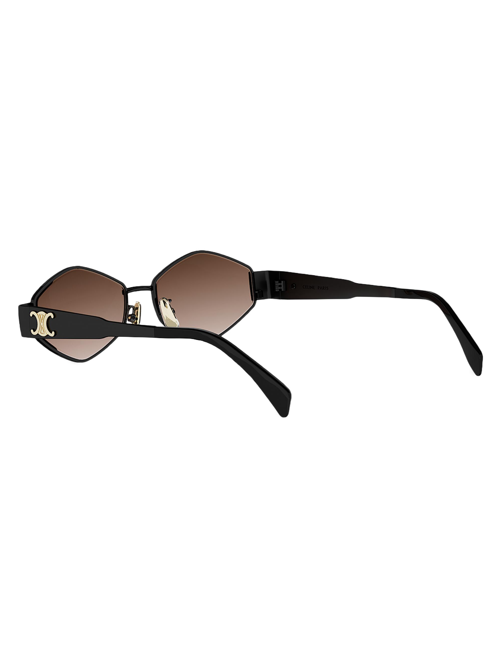CELINE Metal Triomphe 54MM Geometric Sunglasses | Saks Fifth Avenue