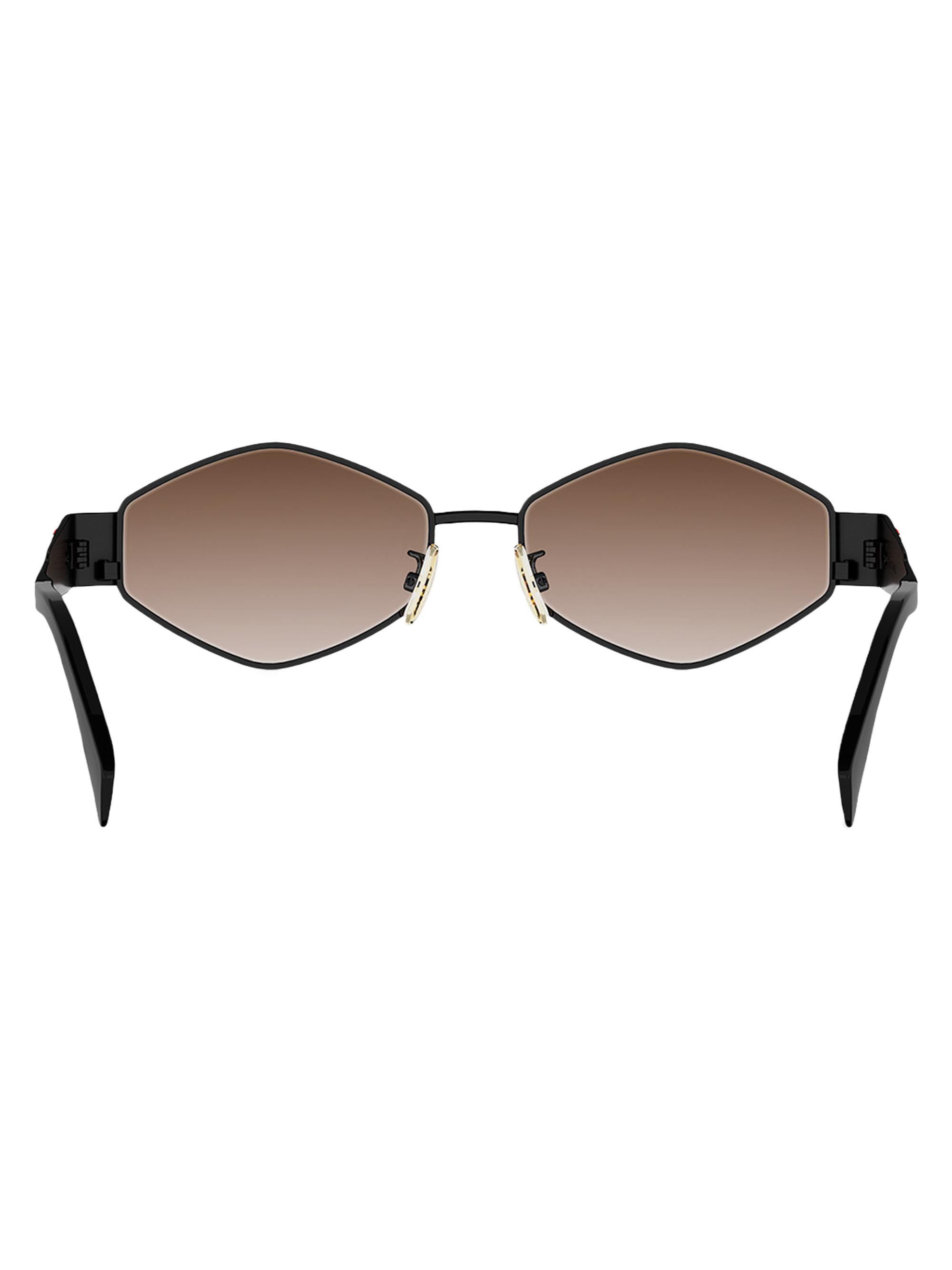 CELINE Metal Triomphe 54MM Geometric Sunglasses | Saks Fifth Avenue