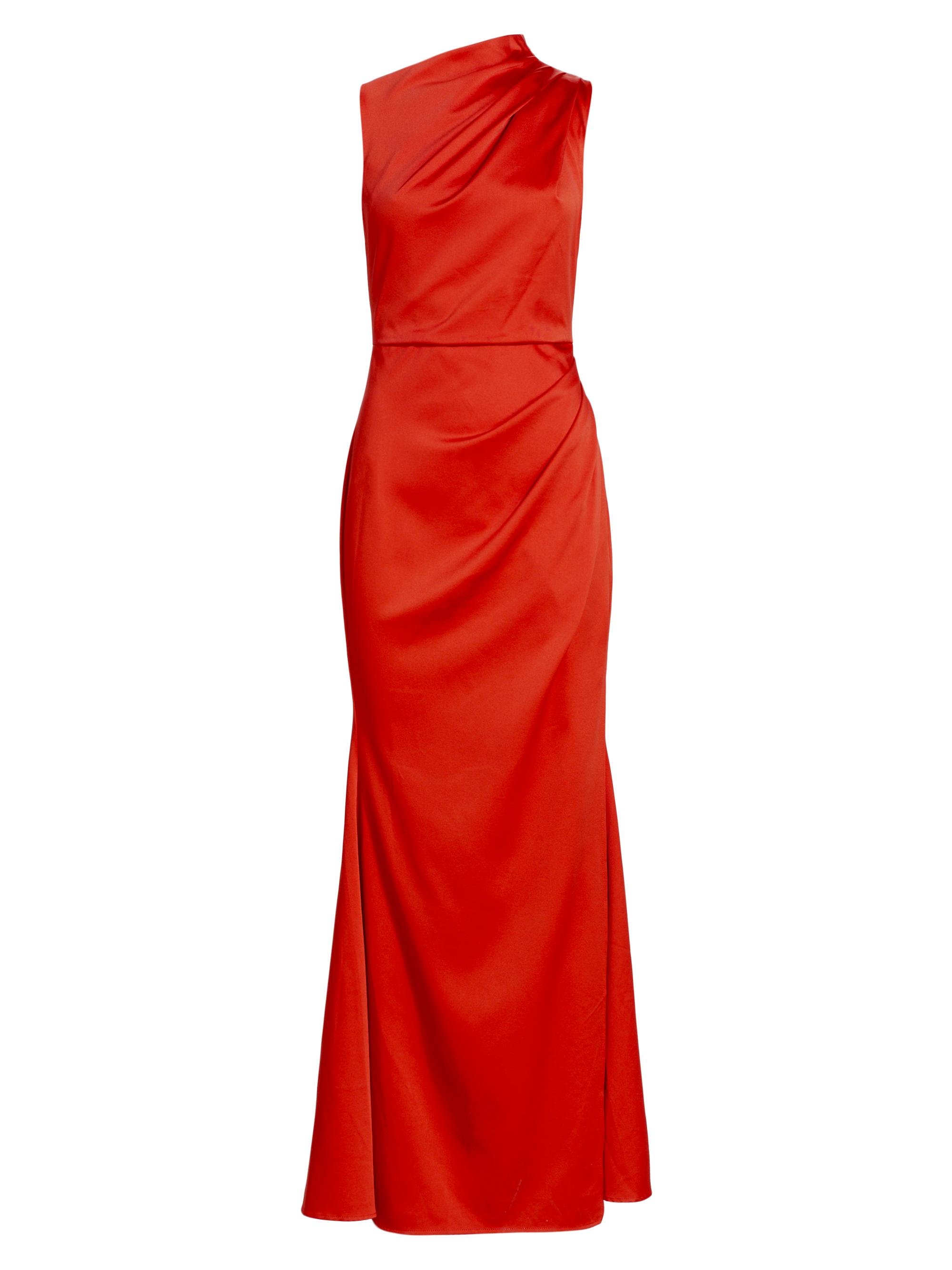 Elliatt Women's Avalite Draped Satin Maxi Dress - Jaffa