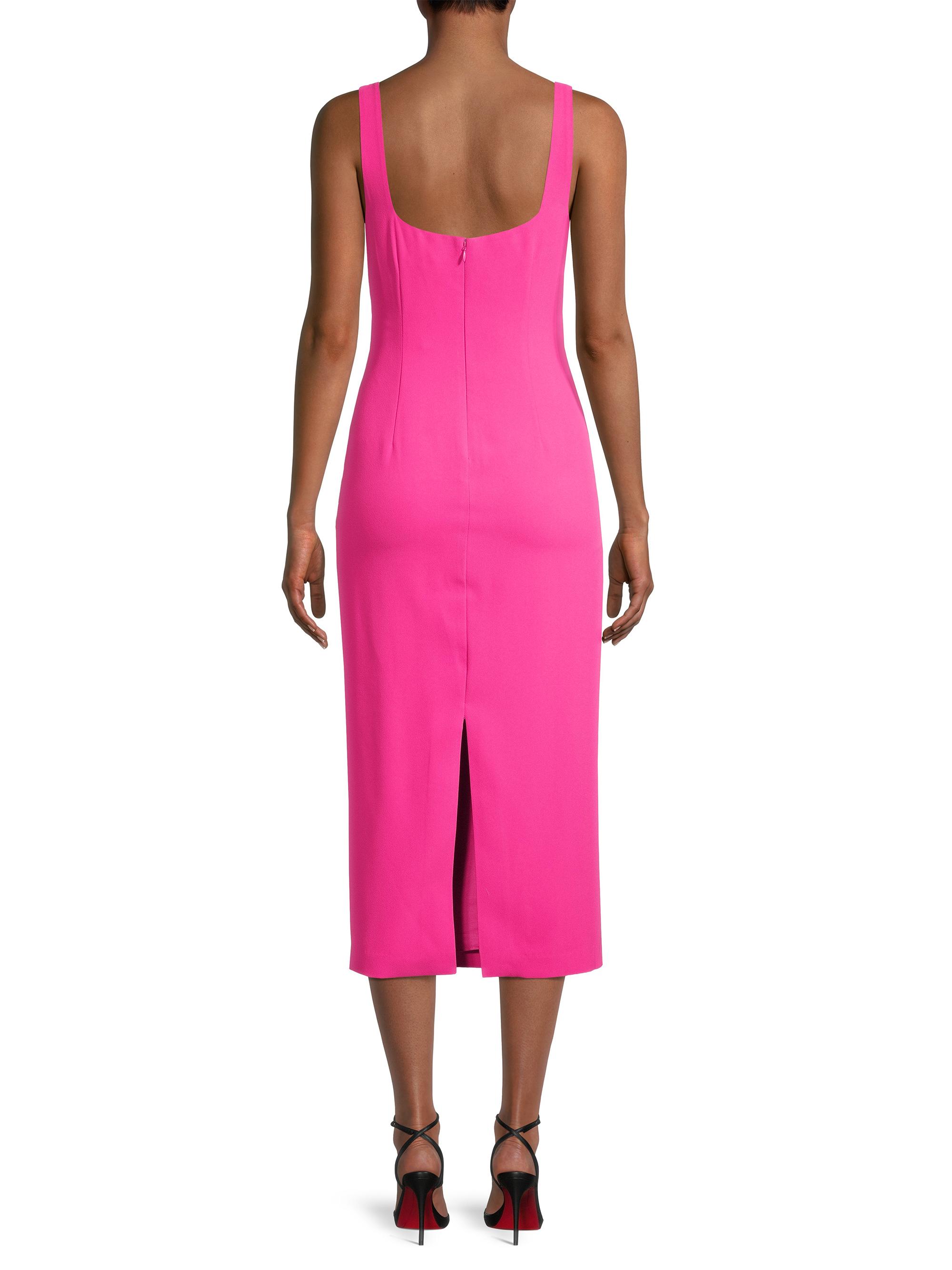 knee length dresses for ladies Bardot – Adoni mesh midi dress – campaign-outlet – Red