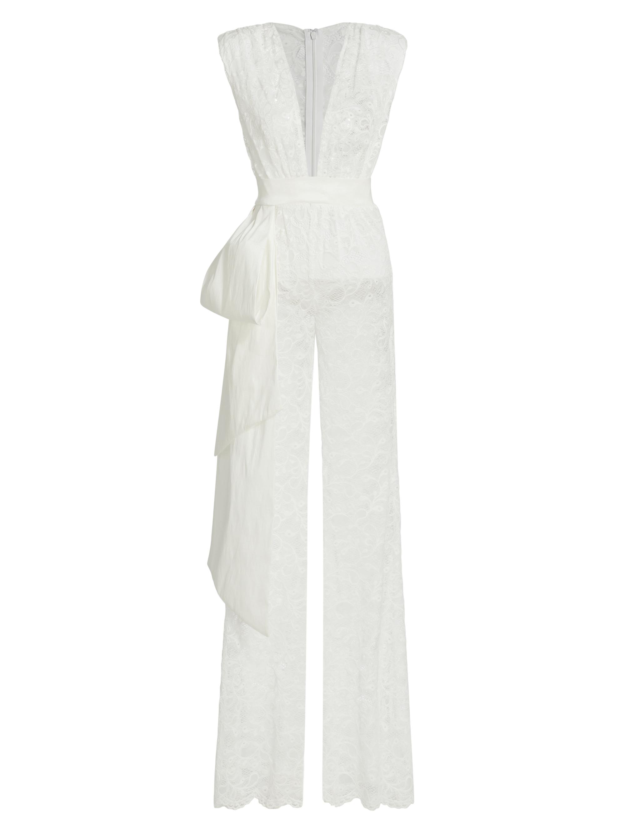 Michael Costello Collection Lilly Sleeveless Lace Jumpsuit | Saks