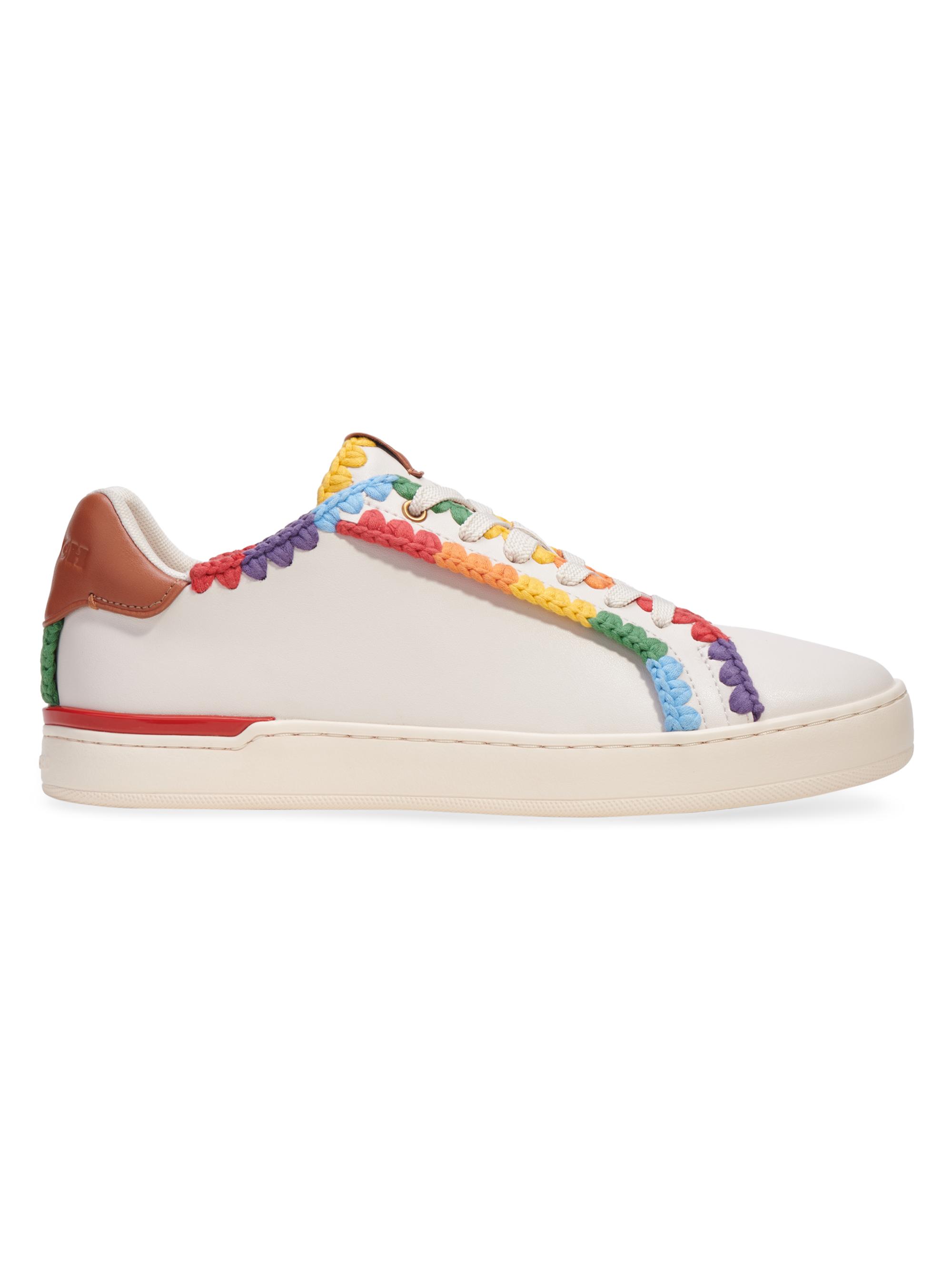 COACH Men's Pride Leather Low-Top Sneakers - Chalk