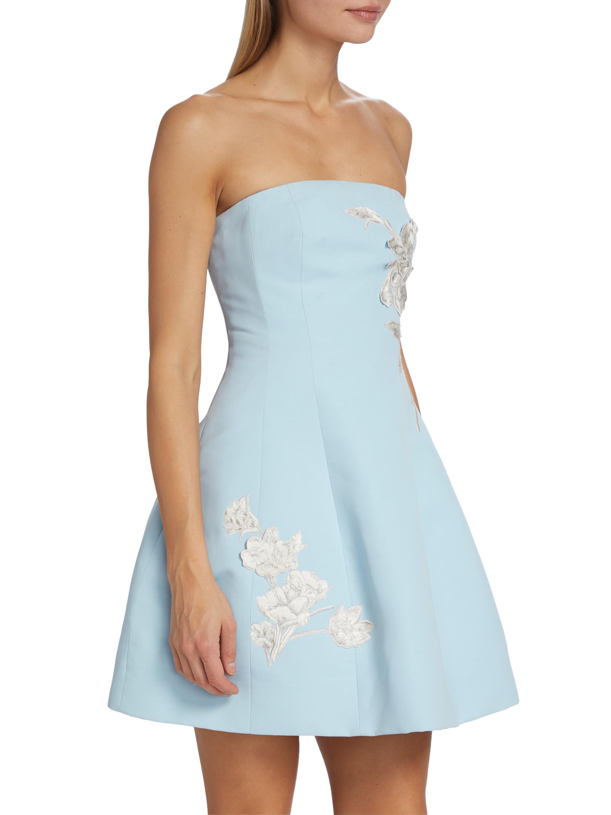 SACHIN BABI Alanna Strapless Floral Minidress | Saks Fifth Avenue