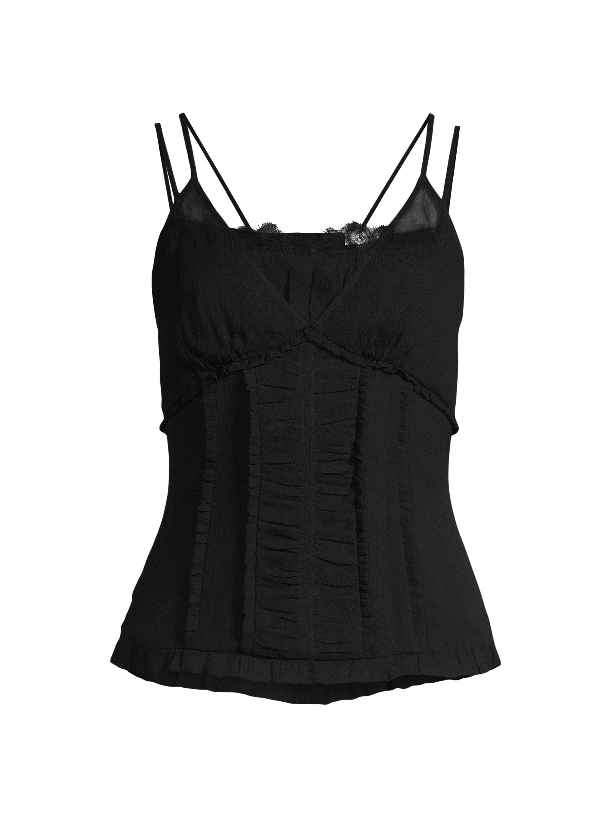 Jason Wu Women's Double-Layered Silk Camisole Top - Black