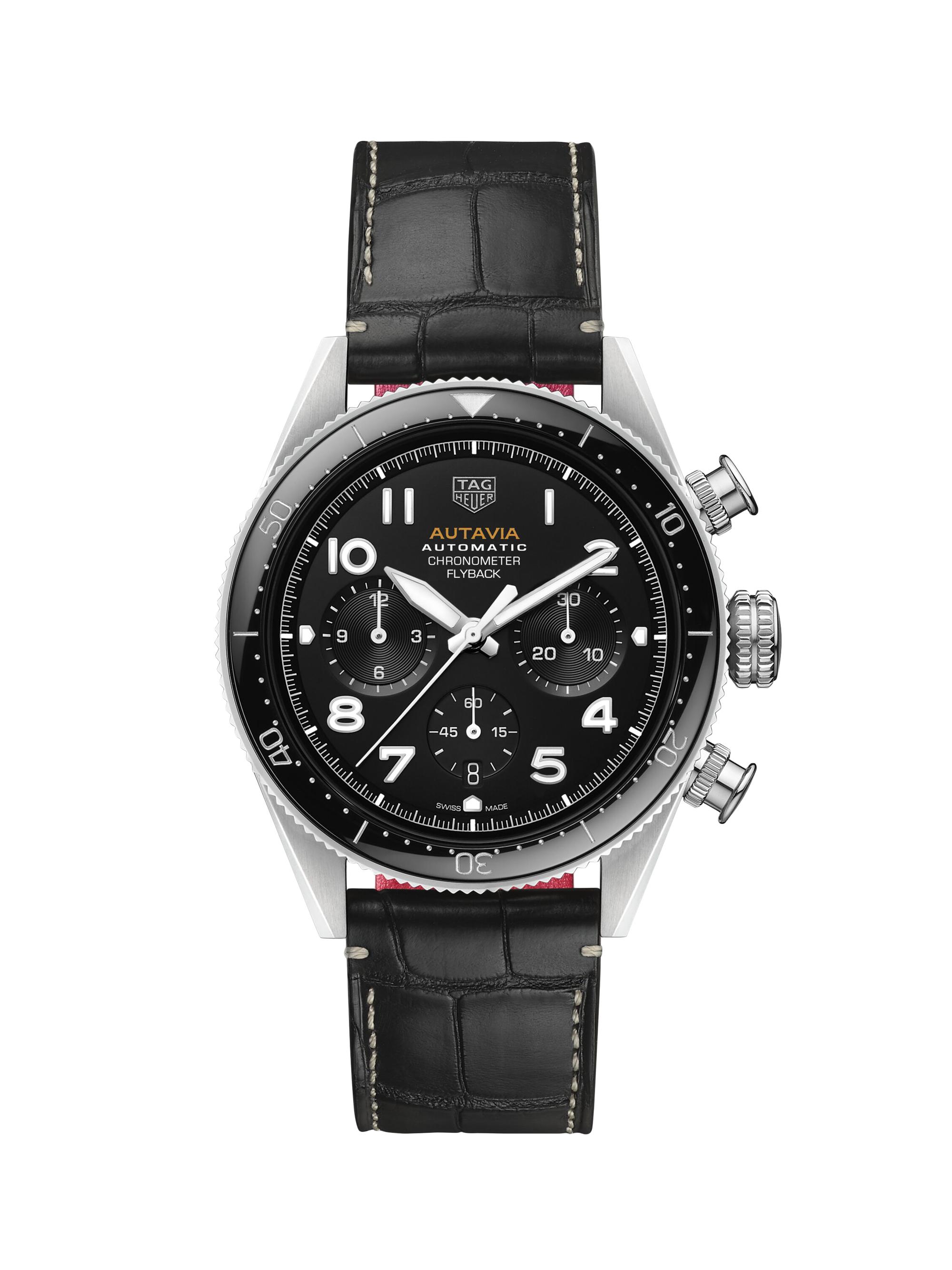 TAG Heuer Women's Autavia Flyback Stainless Steel Chronograph Watch - Black