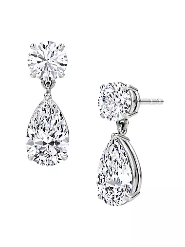 VRAI x Brides 14K White Gold & 3.00 TCW Lab-Grown Diamond Drop Earrings