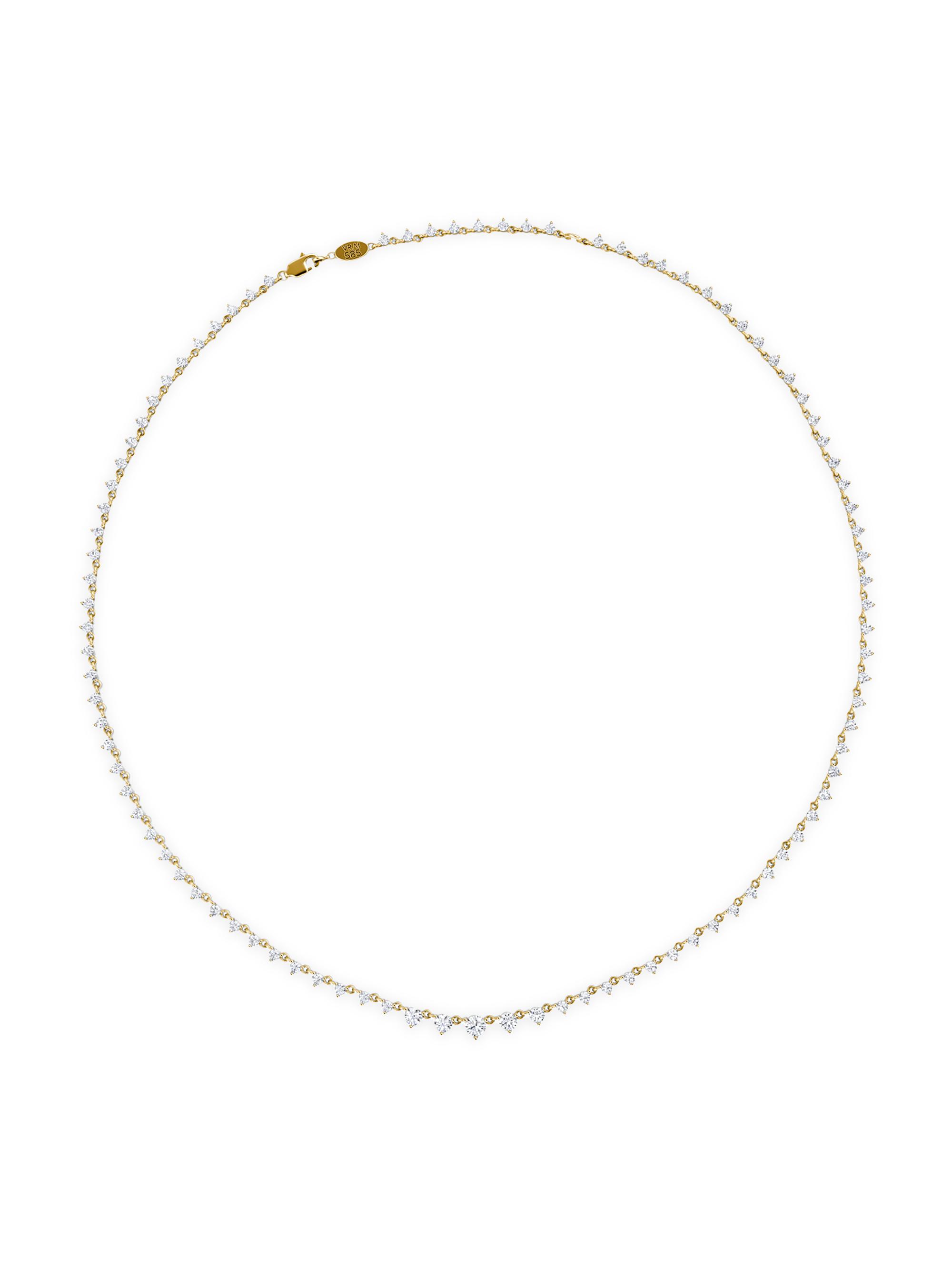 VRAI Women's 14K Yellow Gold & 4.25 TCW Lab-Grown Diamond Tennis Necklace - Yellow Gold