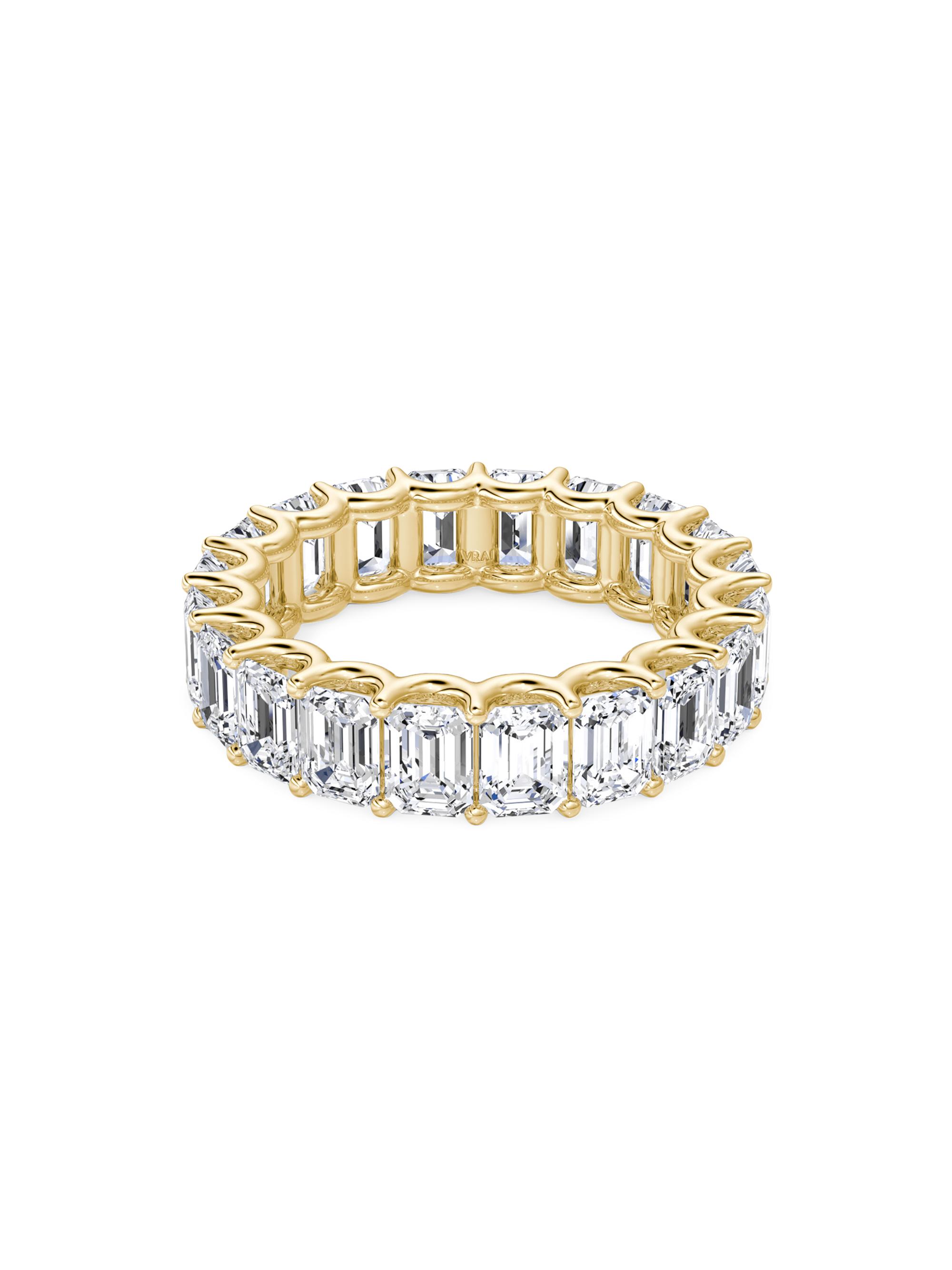 VRAI Women's Eternity Bands 14K Gold & 5.00 TCW Lab-Grown Diamond Emerald Eternity Band - Yellow Gold