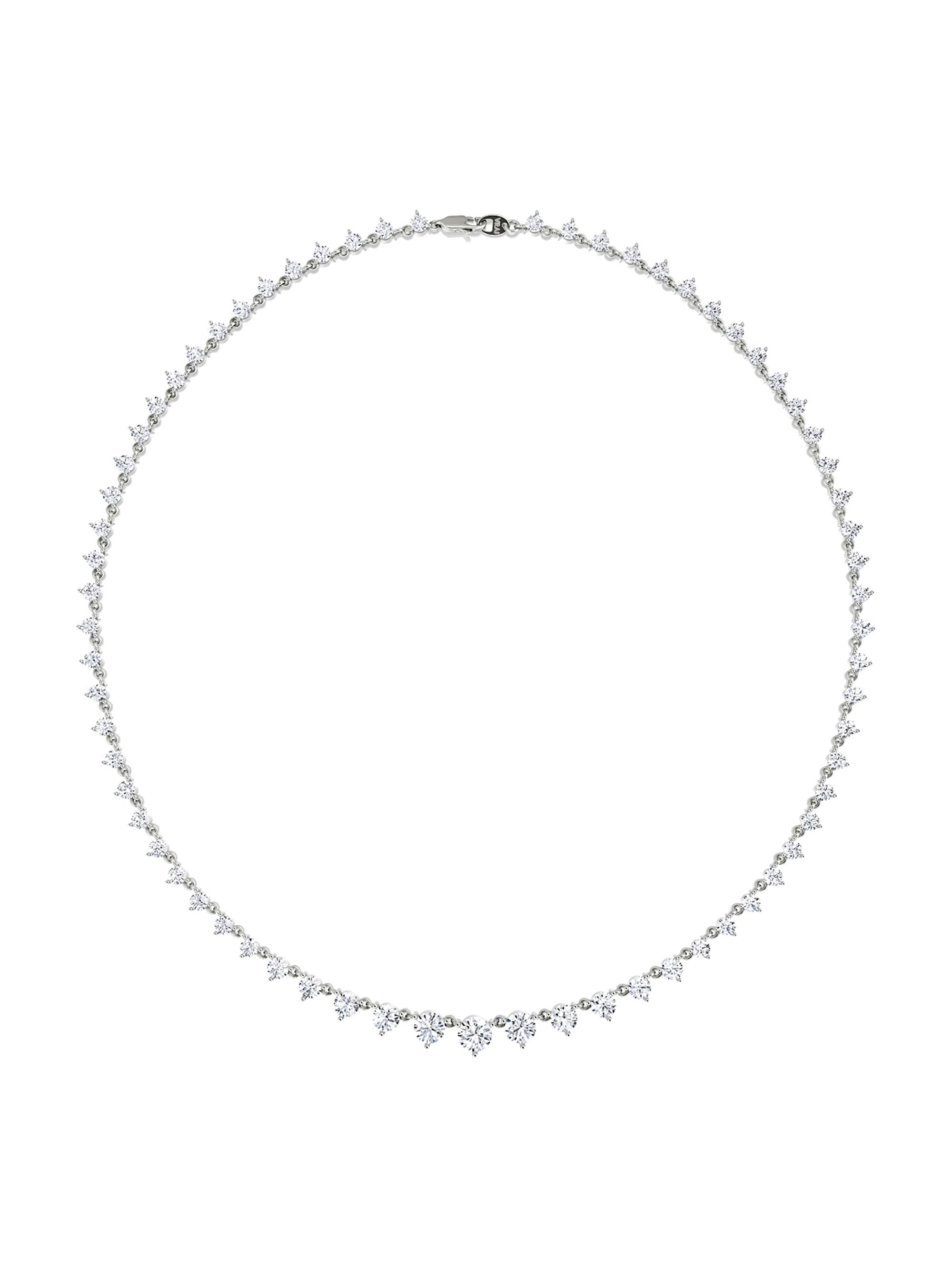 VRAI Women's 14K White Gold & 13.00 TCW Lab-Grown Diamond Tennis Necklace - White Gold