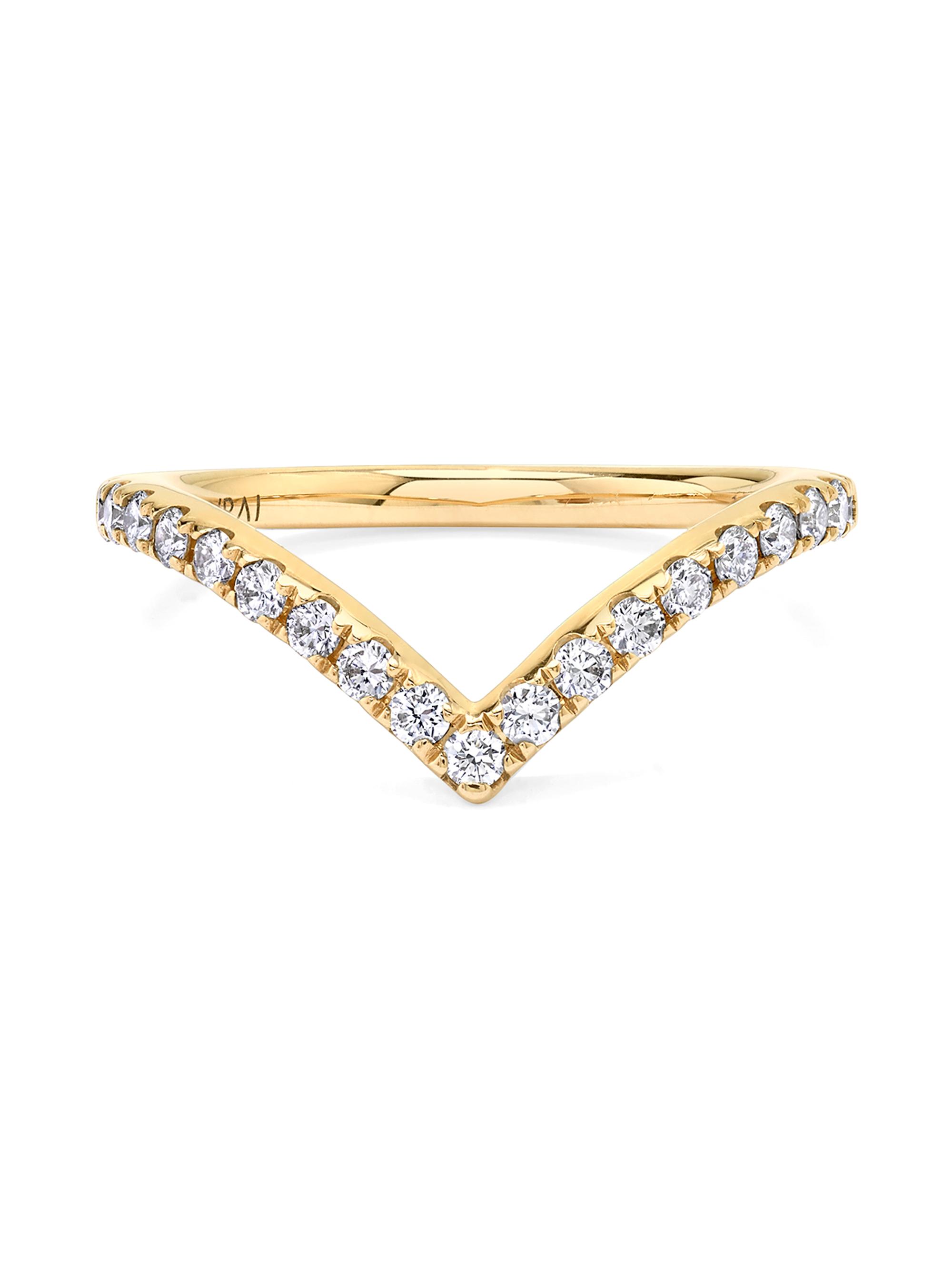 VRAI Women's Eternity Bands 14K Gold & 0.38 TCW Lab-Grown Diamond Signature V Band - Yellow Gold