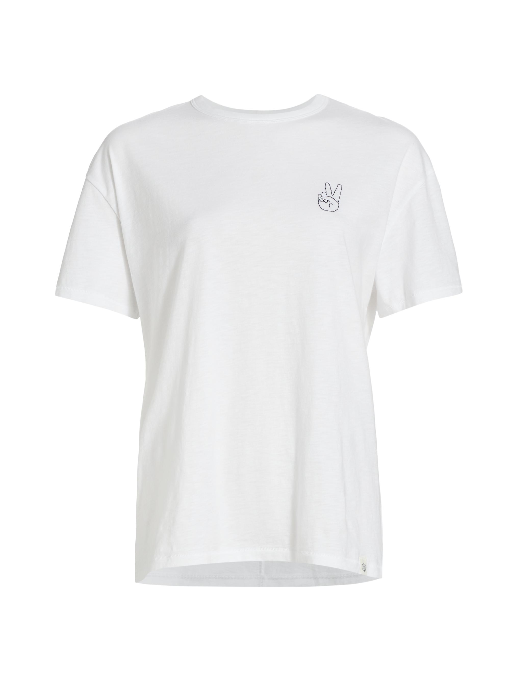 rag & bone Women's Peace Boyfriend T-Shirt - White