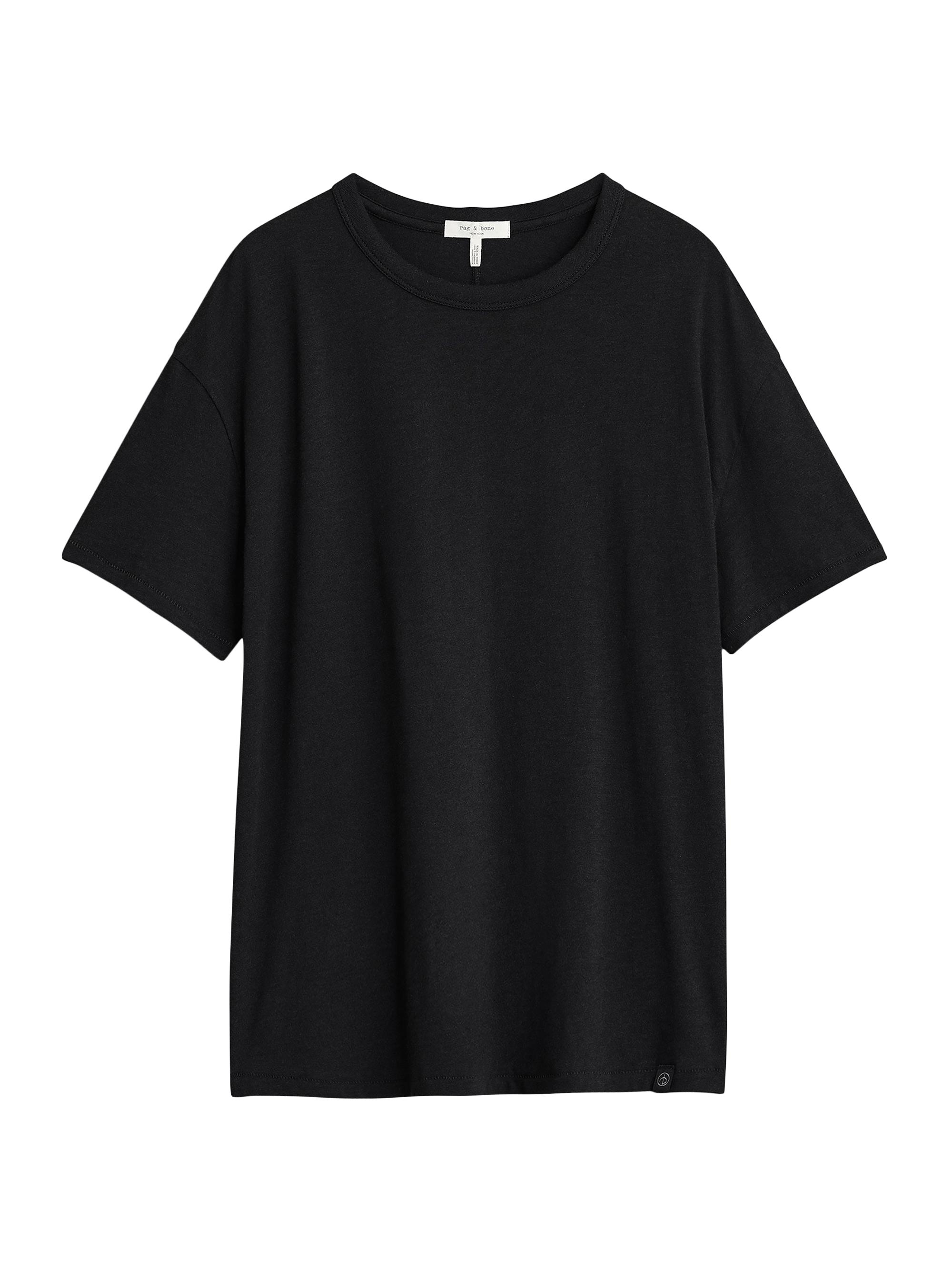 rag & bone Women's Mini Slub Boyfriend T-Shirt - Black