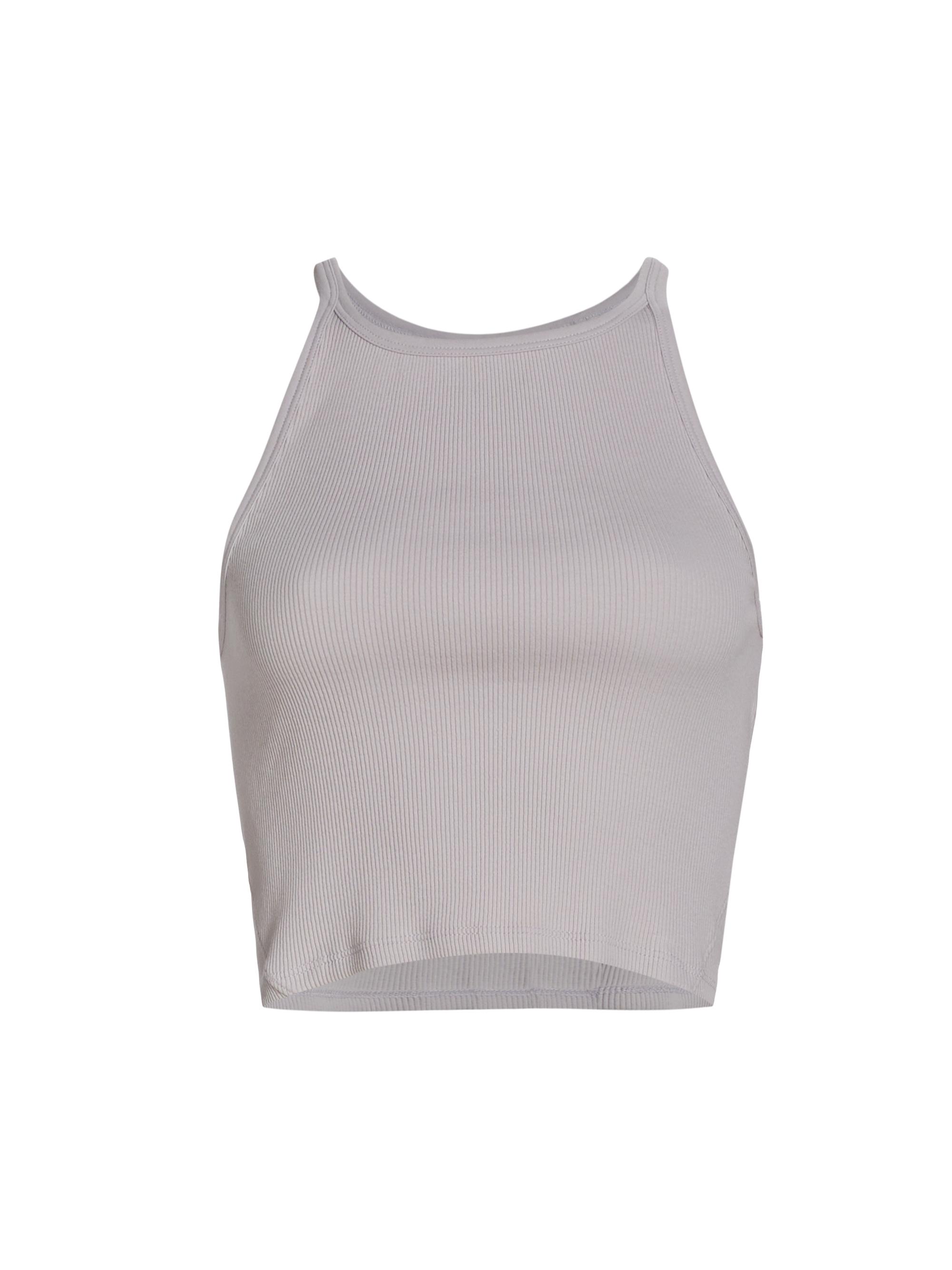 rag & bone Women's The Essential Rib-Knit String Tank Top - Lilac