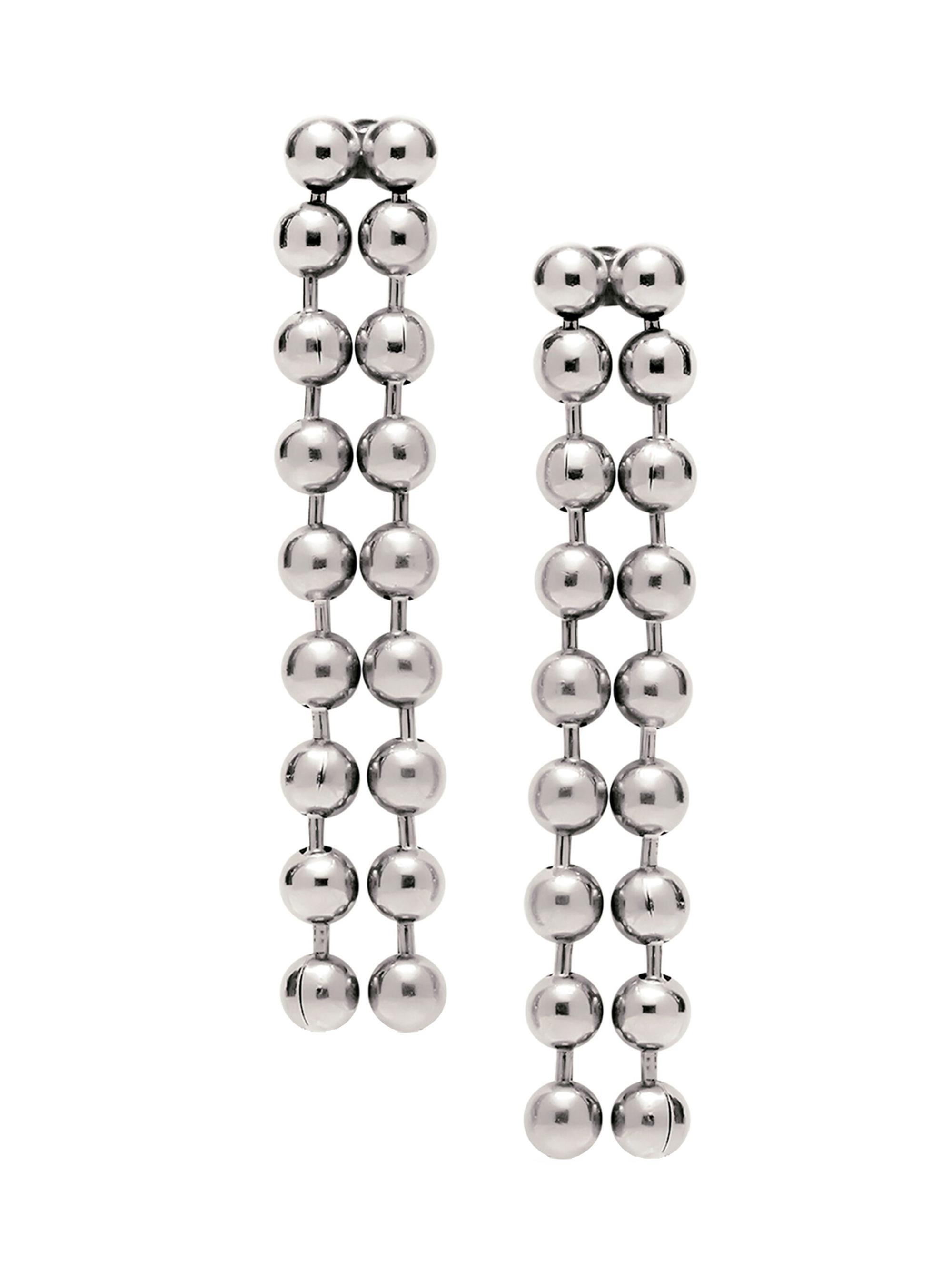 Balenciaga Women's Skate Pendant Earrings - Silver