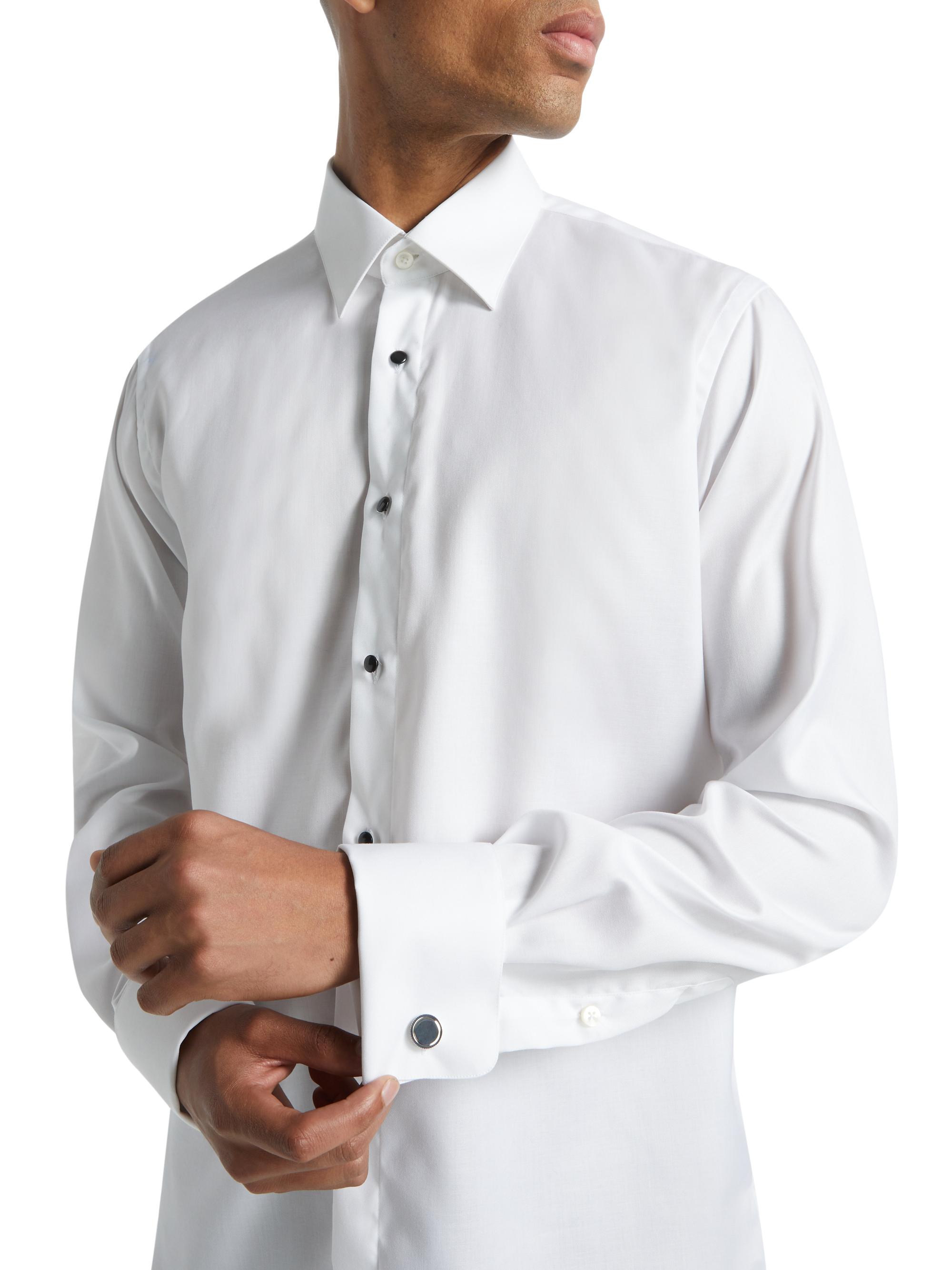Saks Fifth Avenue COLLECTION Cotton Tuxedo Shirt | Saks Fifth Avenue