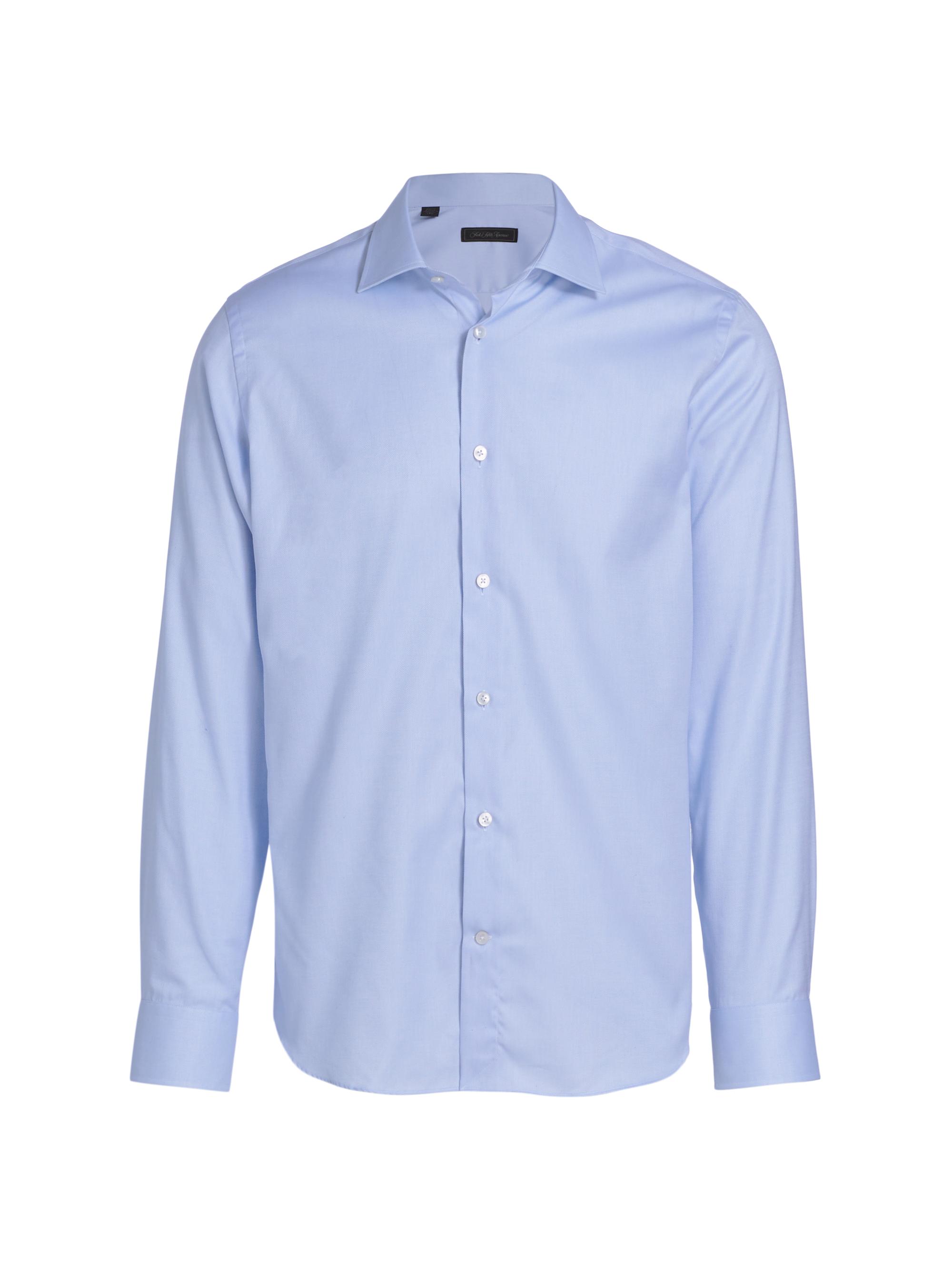 Saks Fifth Avenue Men's COLLECTION Cotton Button-Front Shirt - Blue Glass